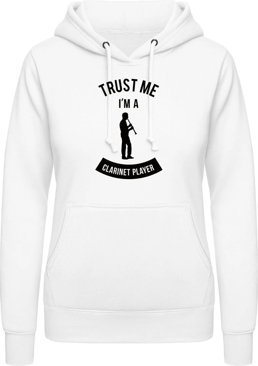 Trust Me I'm A Clarinet Player - Arctic white AWDis ladies hoodie - Front