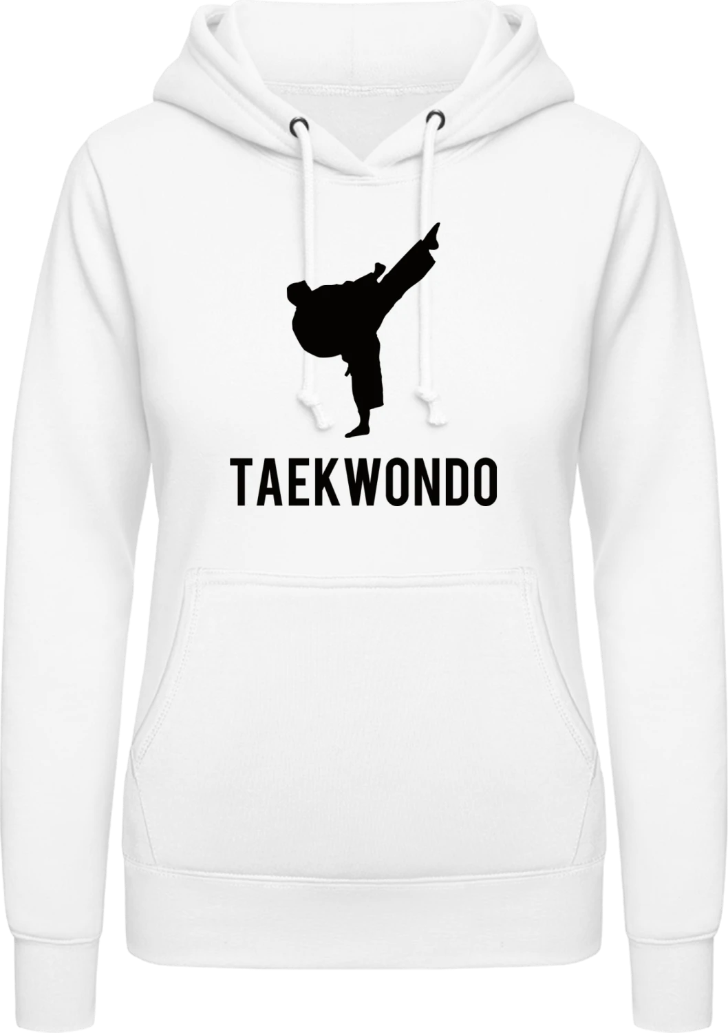 Taekwondo - Arctic white AWDis ladies hoodie - Front