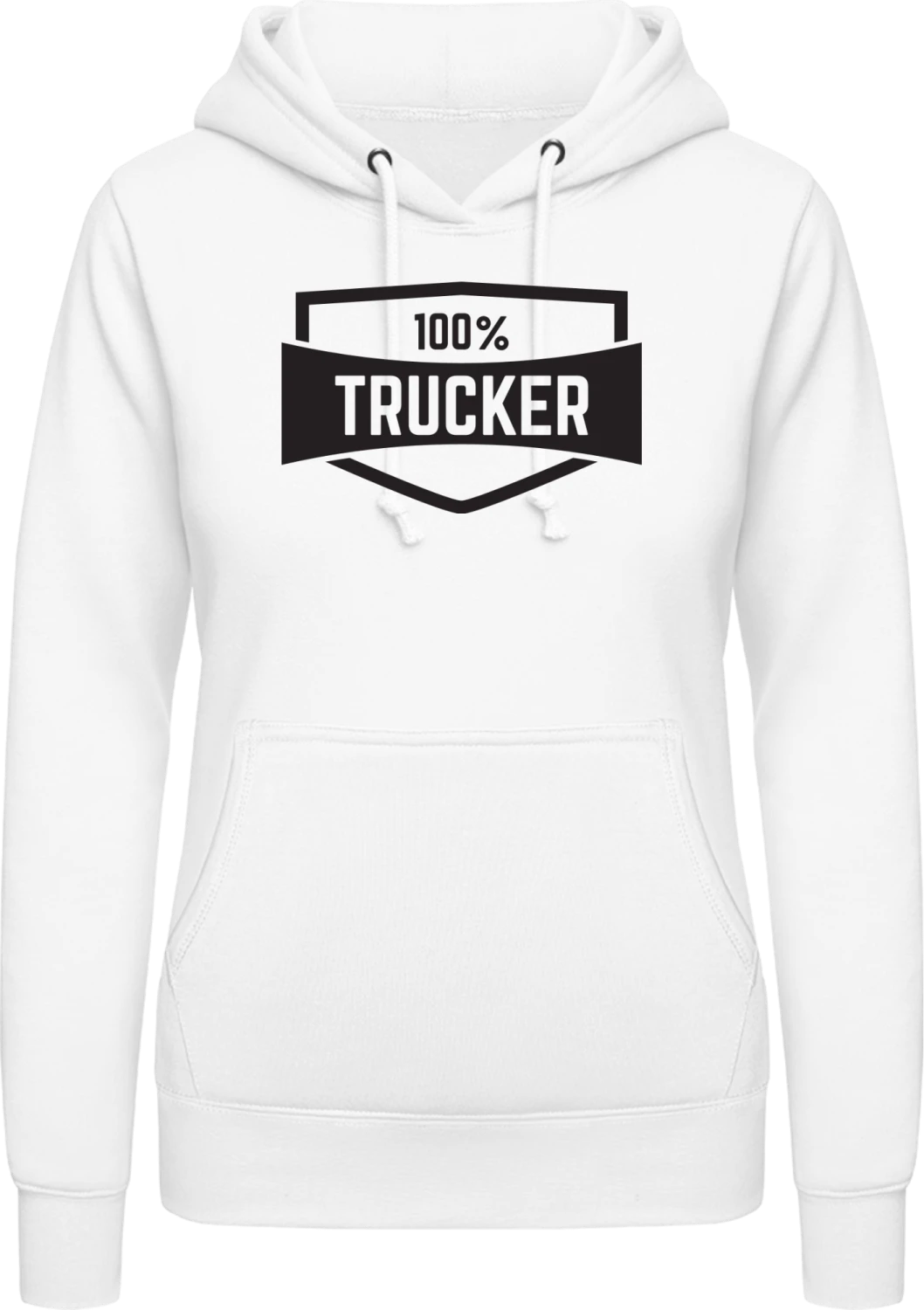 Trucker - Arctic white AWDis ladies hoodie - Front