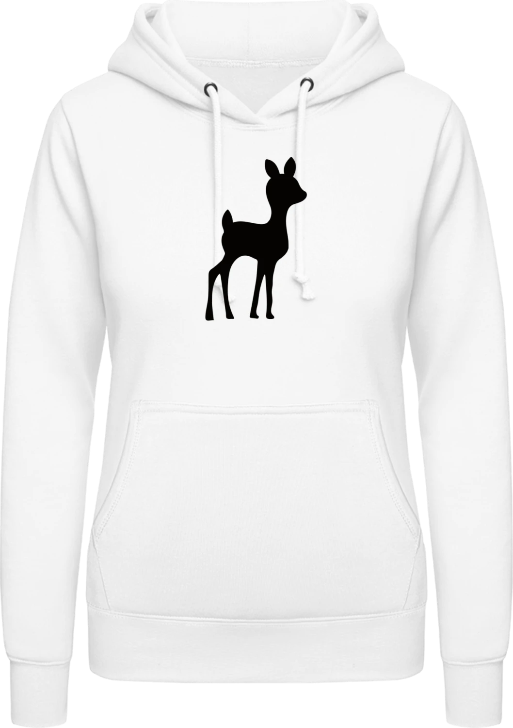 Rehkitz - Arctic white AWDis ladies hoodie - Front