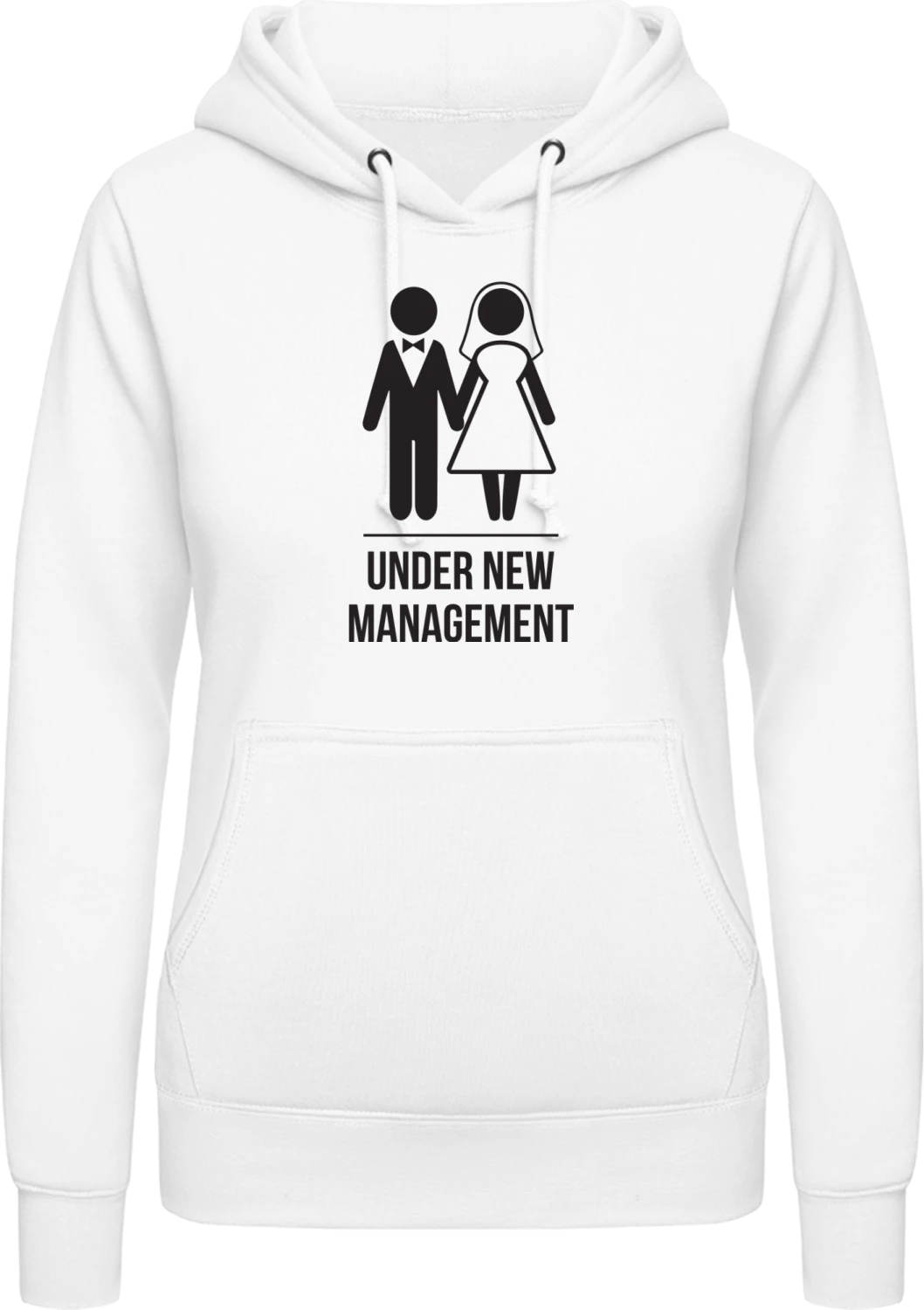 Under New Management Game Over - Arctic white AWDis ladies hoodie - Front