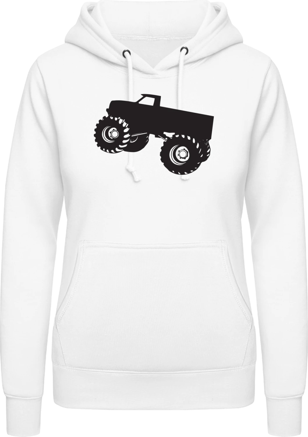 Monster Truck - Arctic white AWDis ladies hoodie - Front