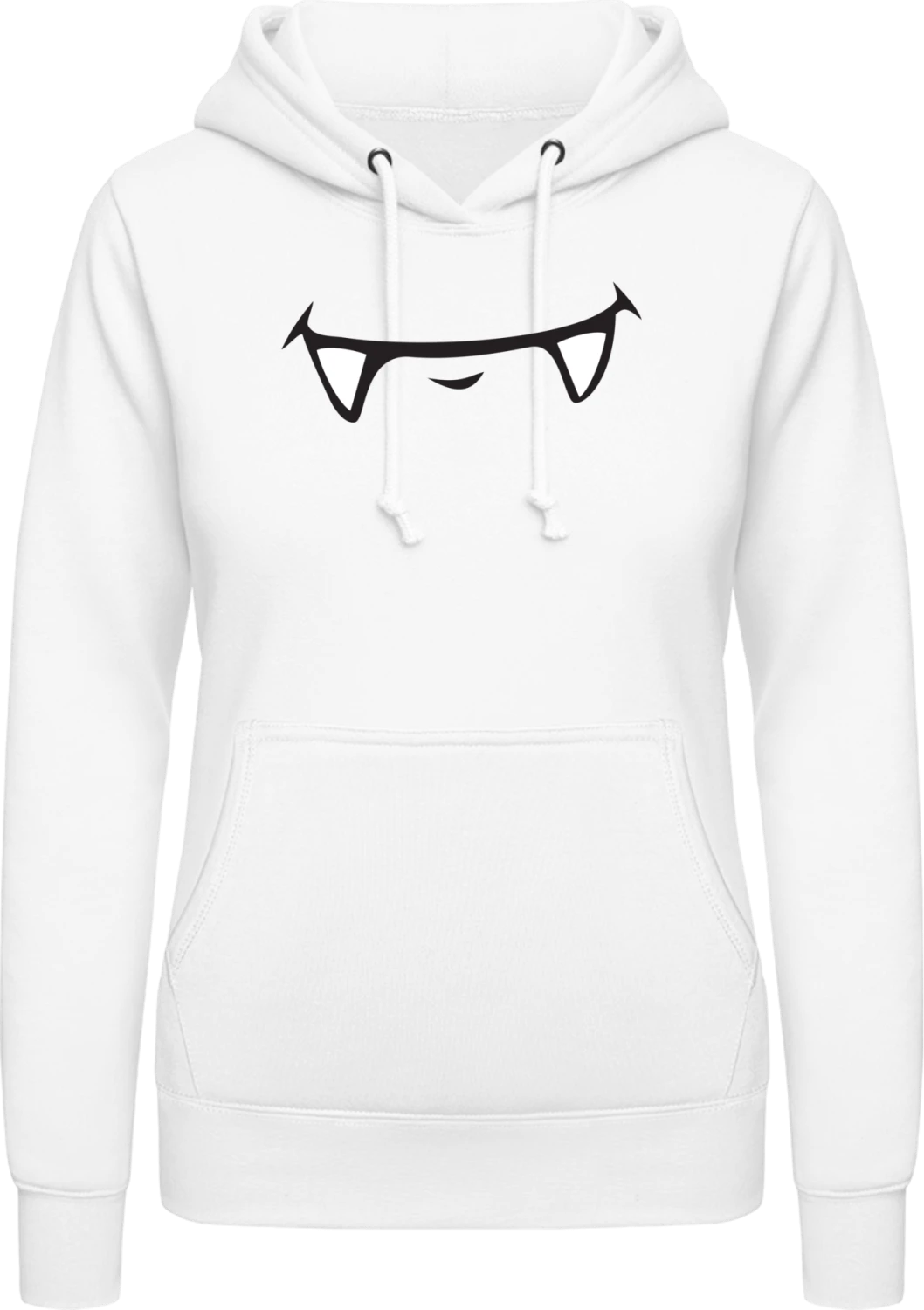 Vampir Zähne - Arctic white AWDis ladies hoodie - Front