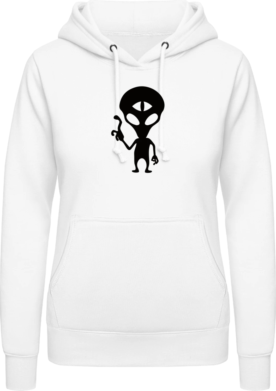 Sweet Alien - Arctic white AWDis ladies hoodie - Front