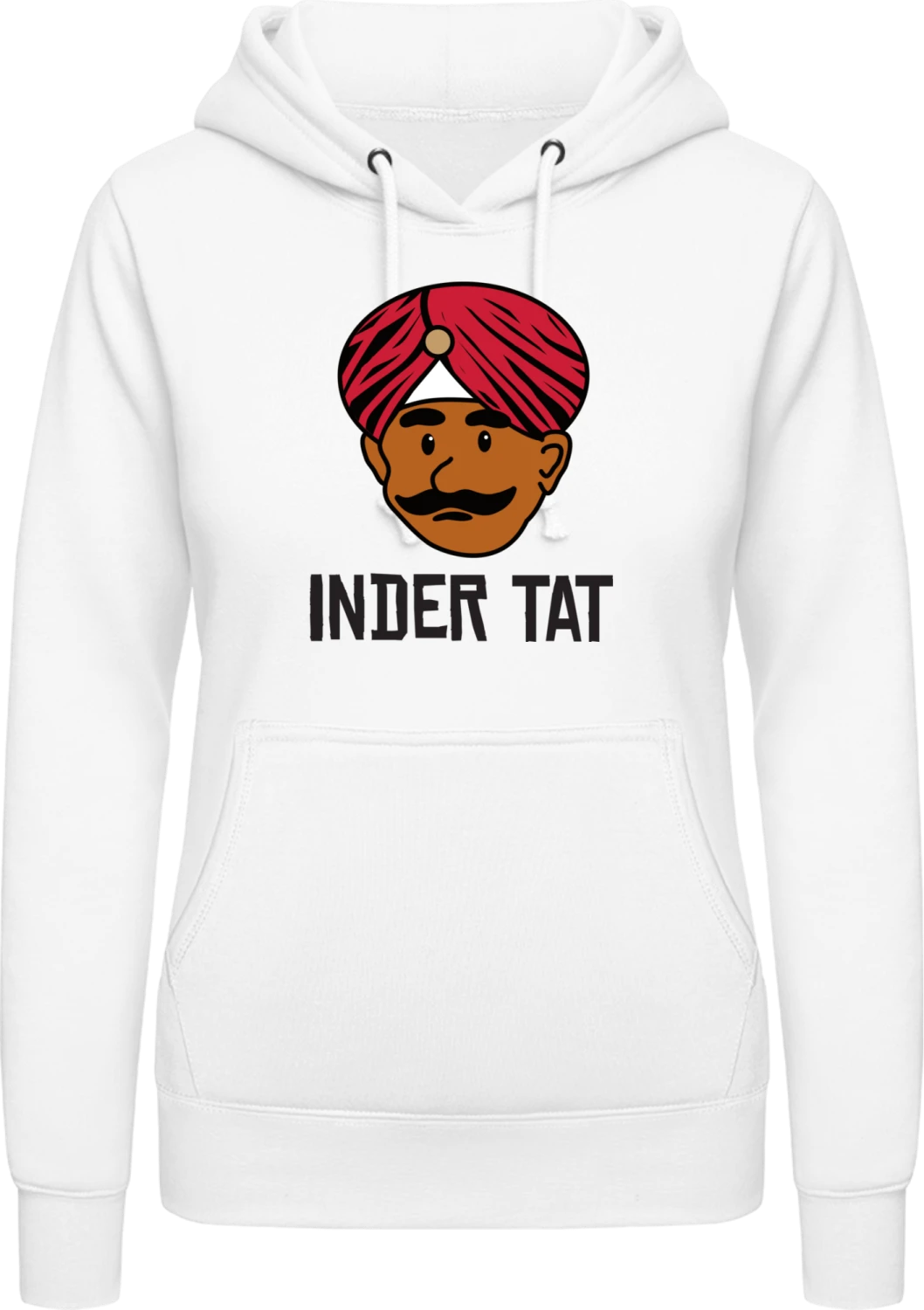 Inder Tat - Arctic white AWDis ladies hoodie - Front