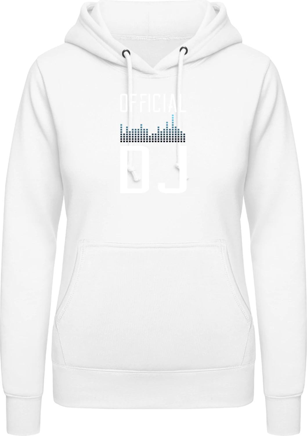 Official DJ - Arctic white AWDis ladies hoodie - Front