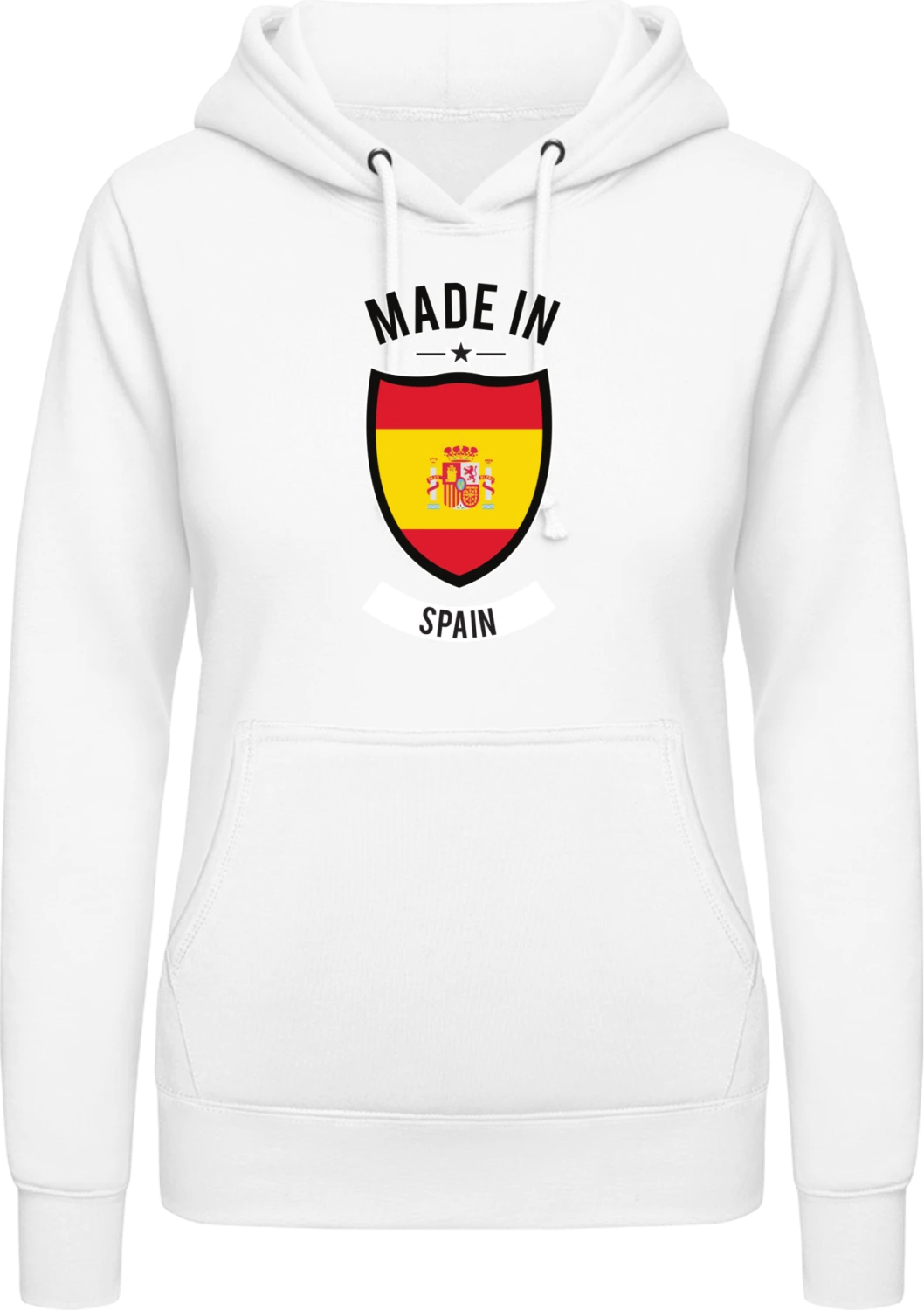 Made in Spain - Arctic white AWDis ladies hoodie - Front