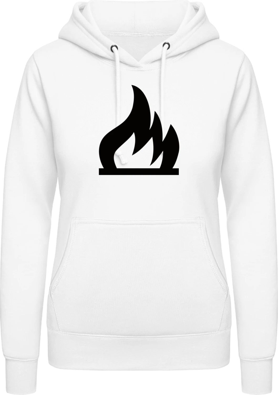 Fire Flammable - Arctic white AWDis ladies hoodie - Front