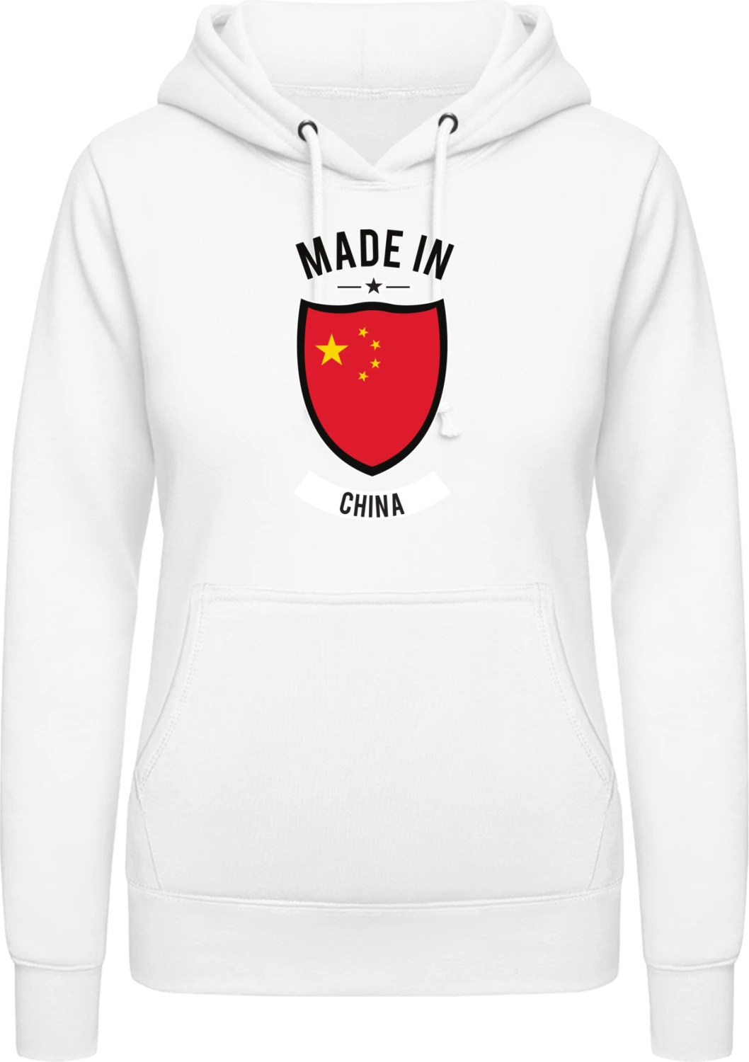 Made in China - Arctic white AWDis ladies hoodie - Front