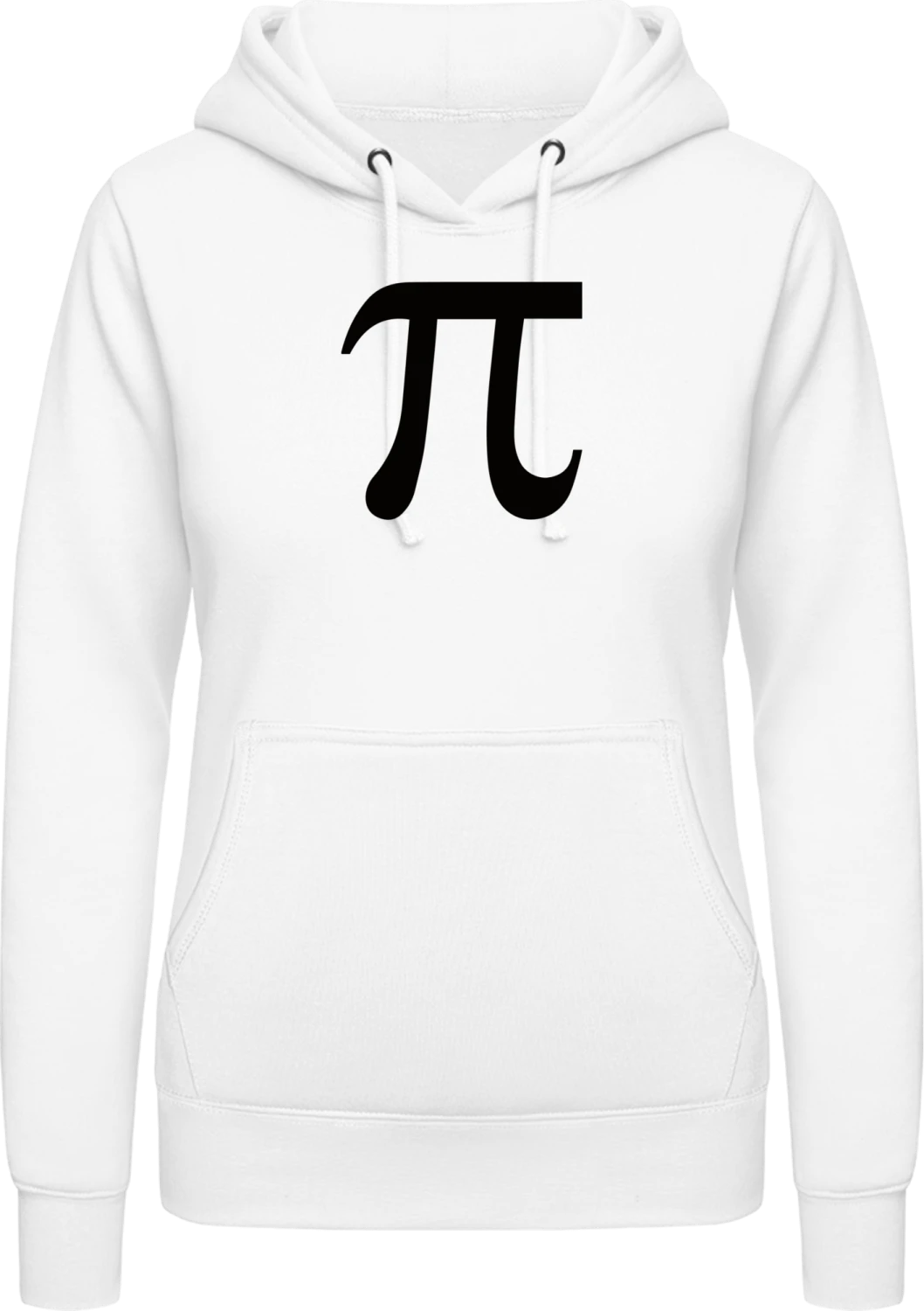 Pi  - Arctic white AWDis ladies hoodie - Front