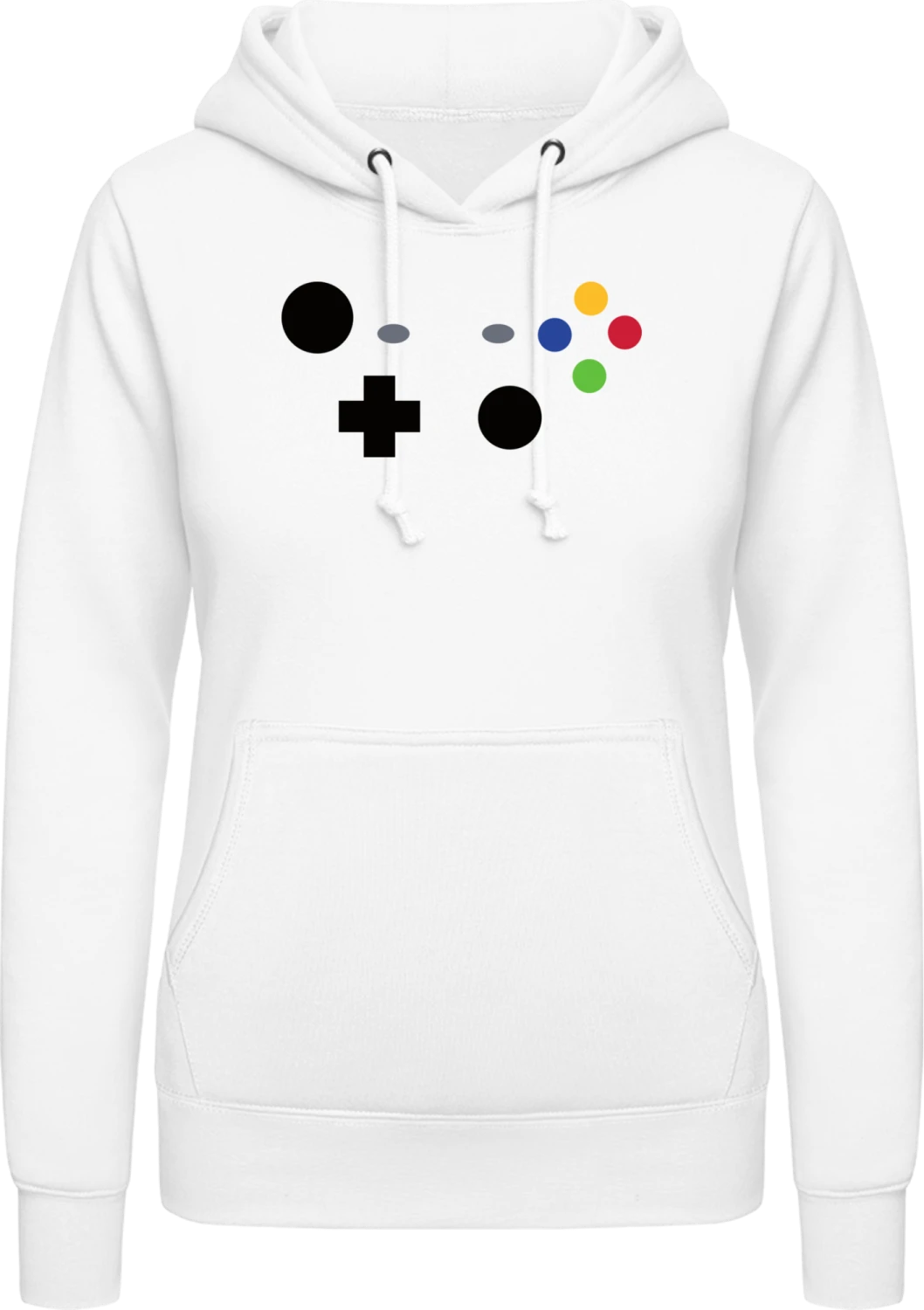 XBOX Controller Video Game - Arctic white AWDis ladies hoodie - Front