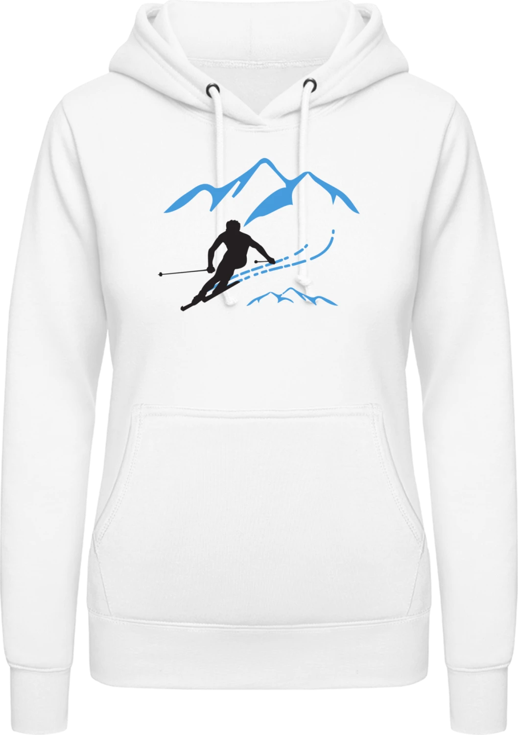 Ski Alpin - Arctic white AWDis ladies hoodie - Front