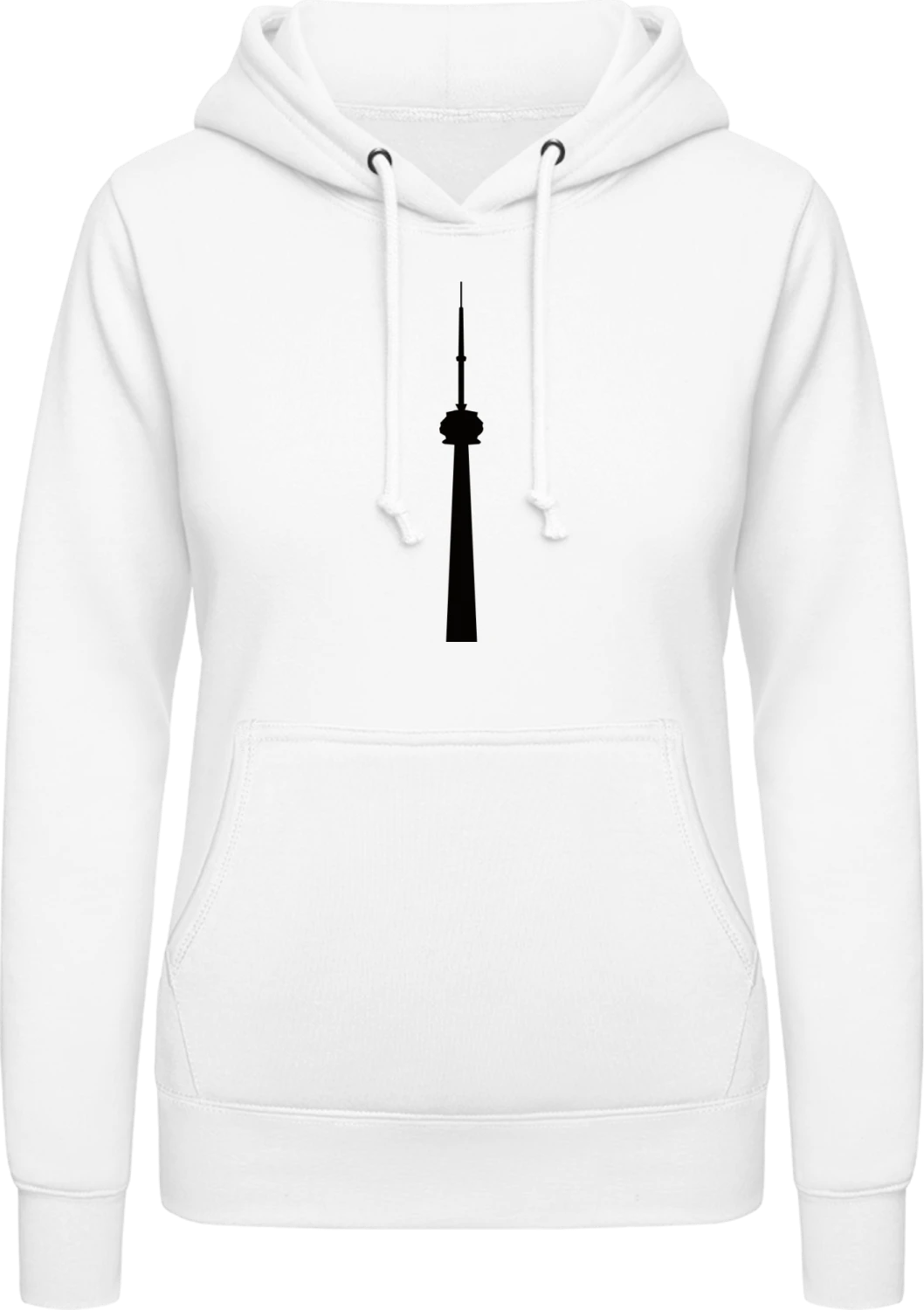 Fernsehturm Berlin - Arctic white AWDis ladies hoodie - Front