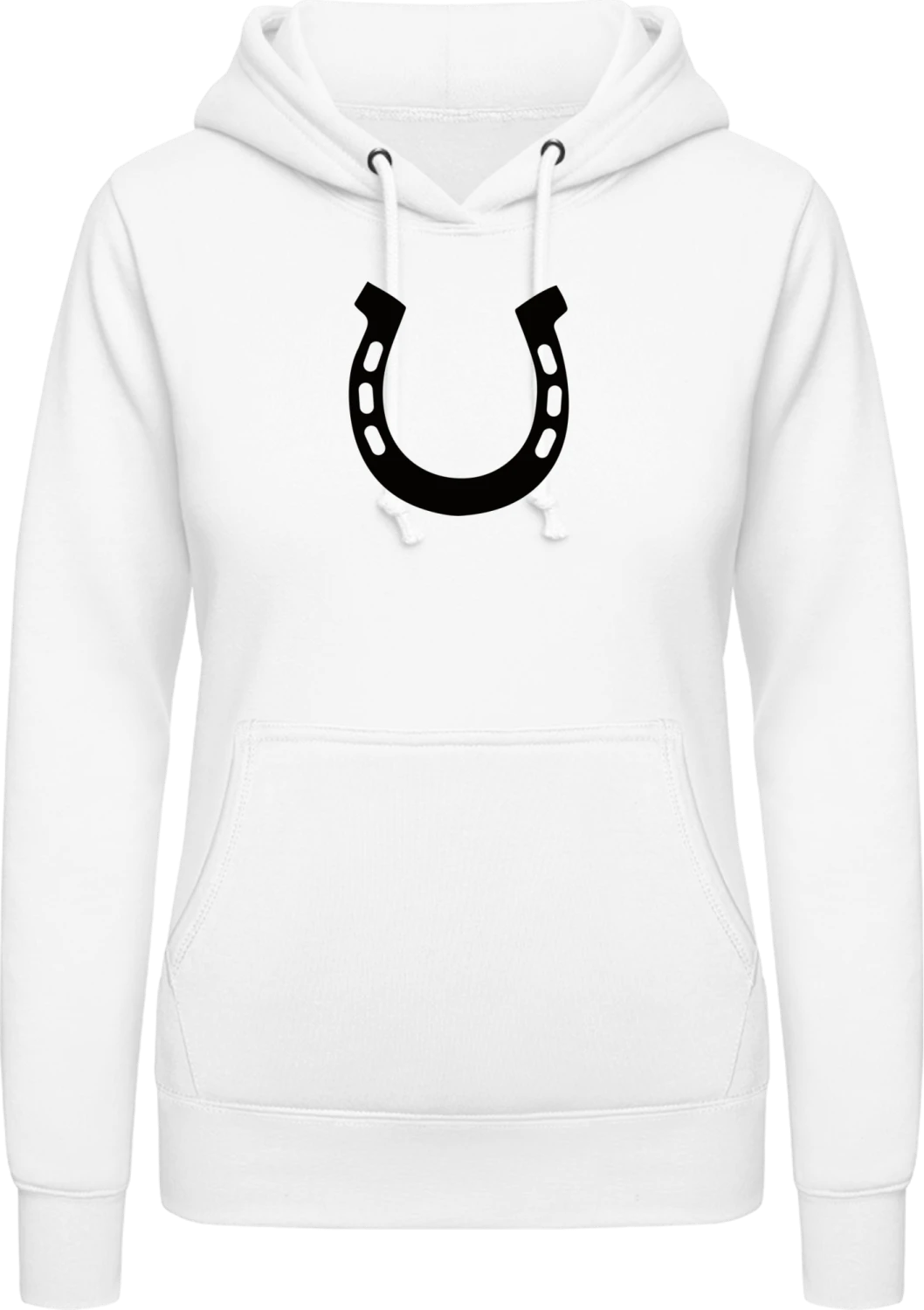 Hufeisen - Arctic white AWDis ladies hoodie - Front