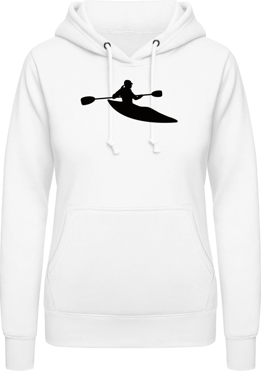 Kayak - Arctic white AWDis ladies hoodie - Front