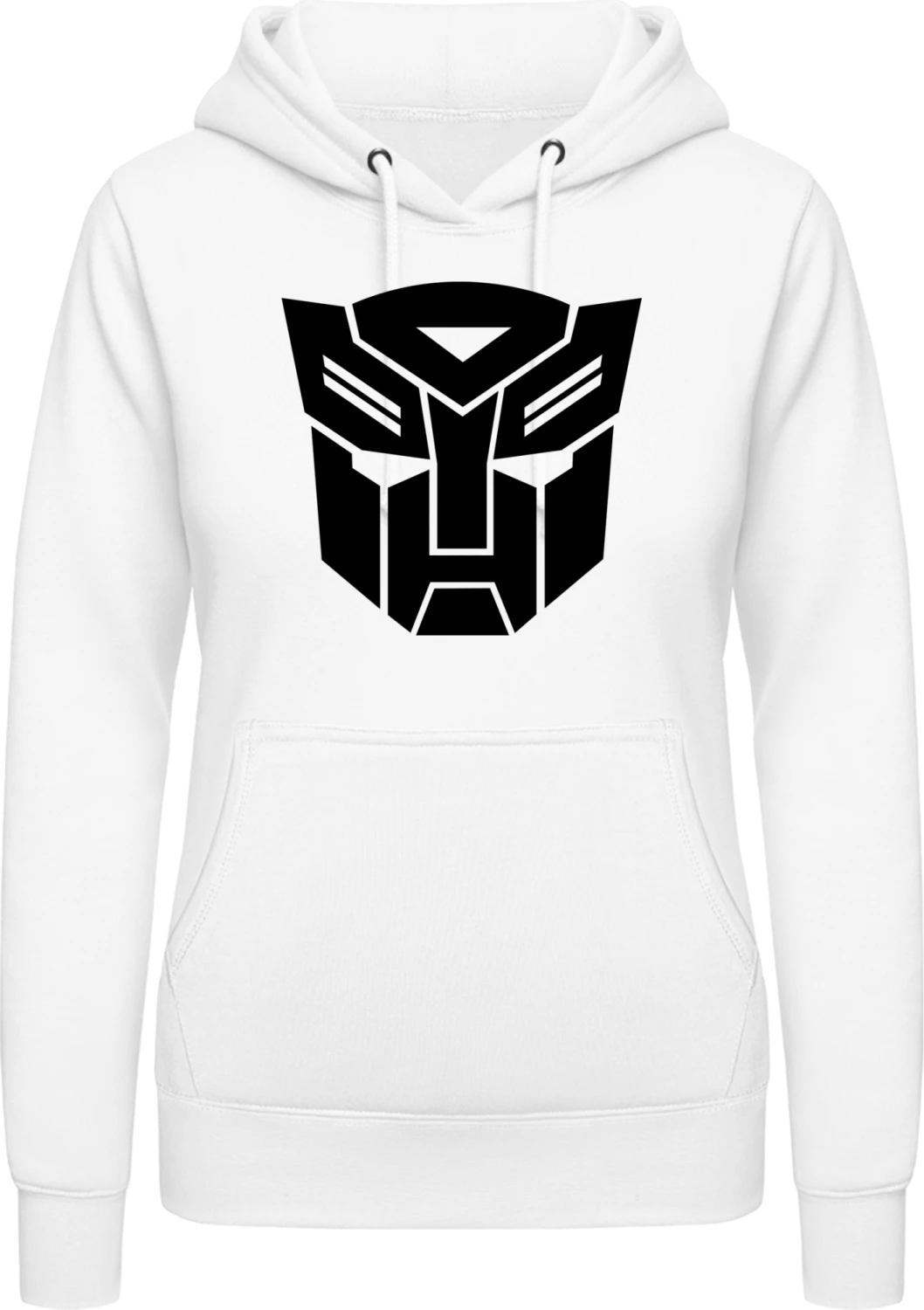 Transformers - Arctic white AWDis ladies hoodie - Front