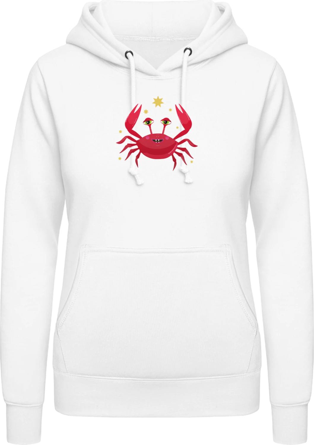 Sternzeichen Krebs - Arctic white AWDis ladies hoodie - Front