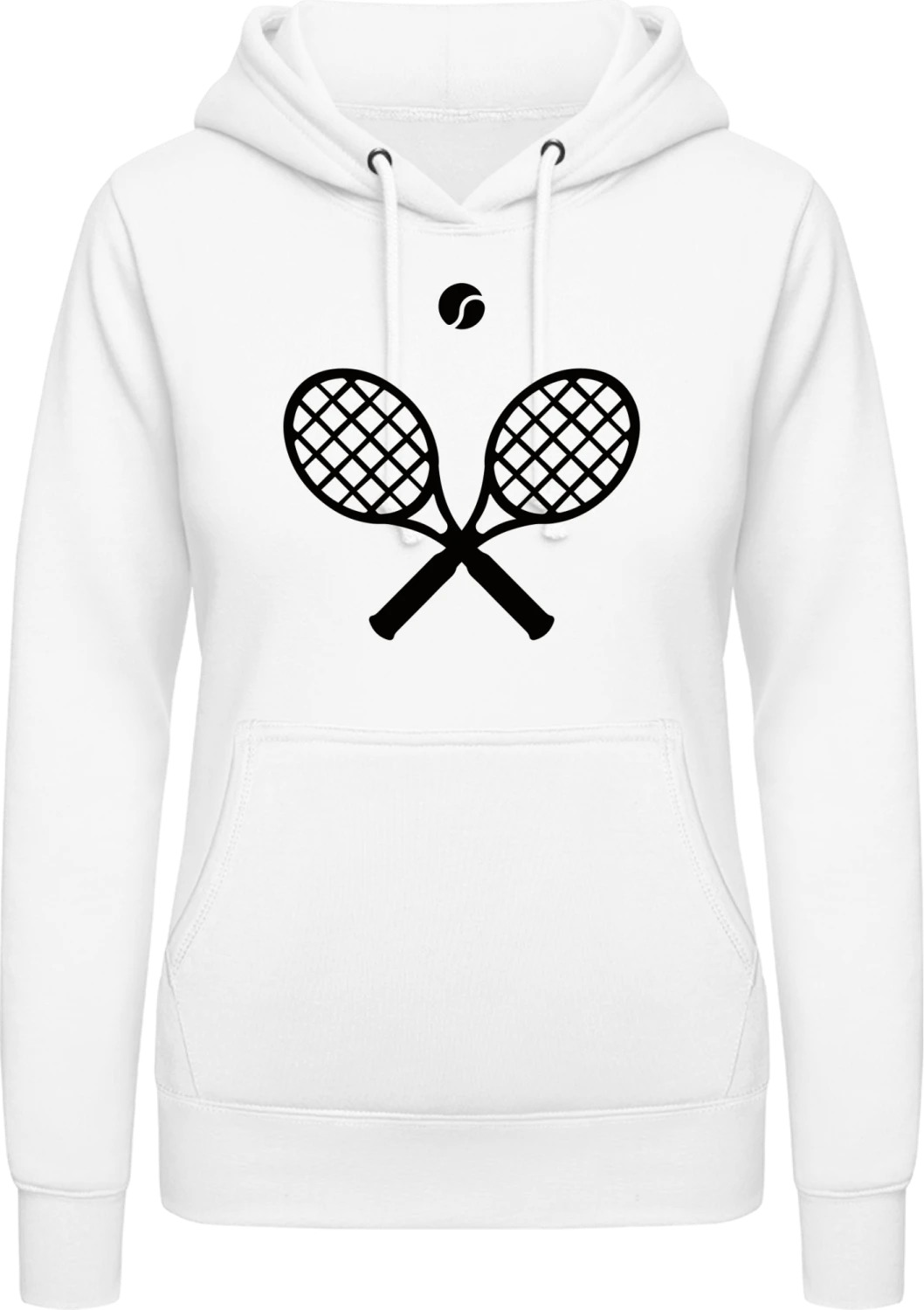 Tennis Equipment - Arctic white AWDis ladies hoodie - Front