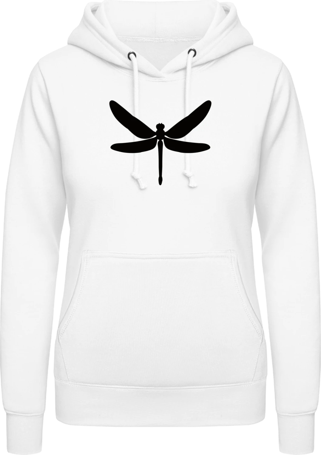 Dragonfly - Arctic white AWDis ladies hoodie - Front