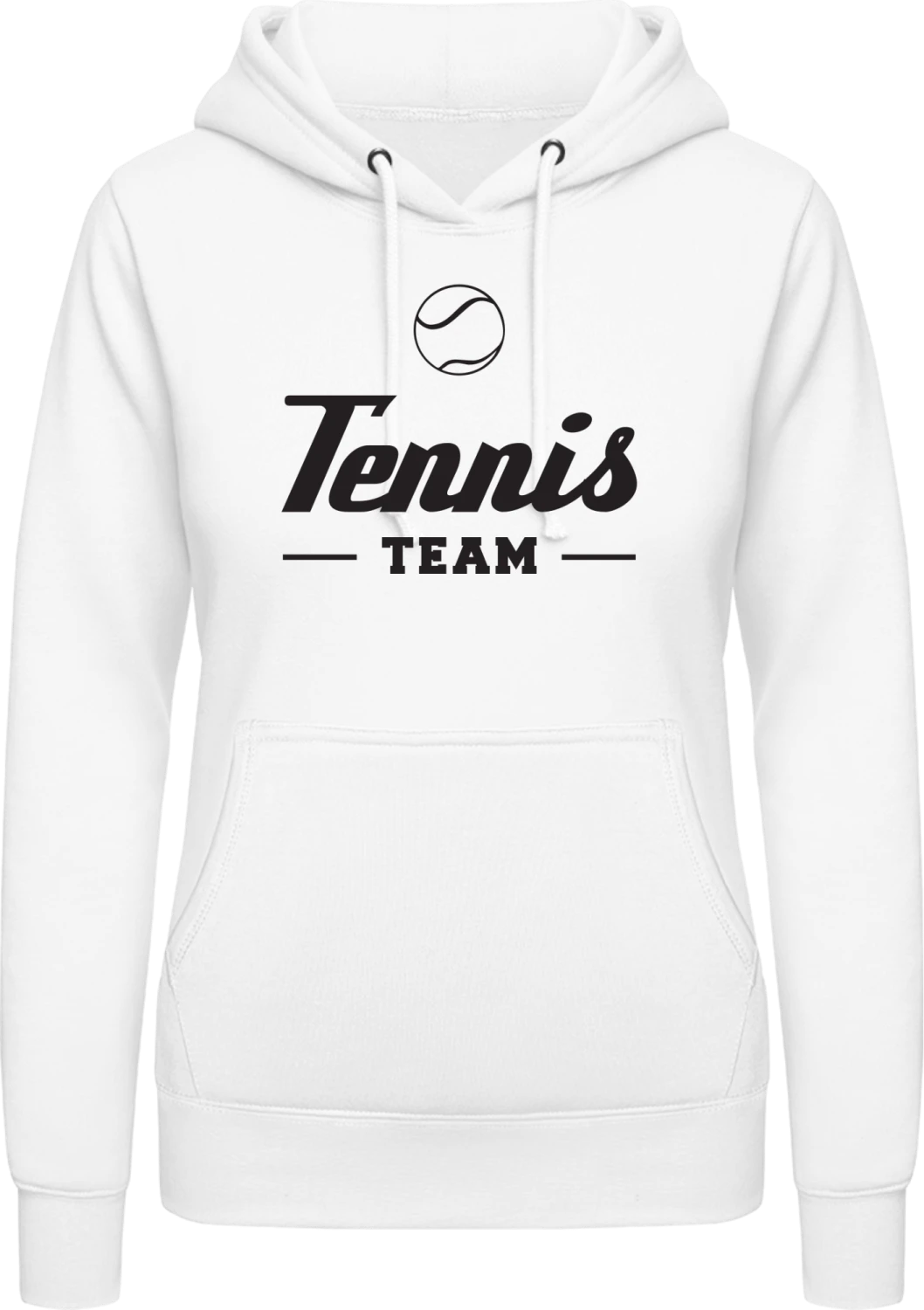 Tennis Team - Arctic white AWDis ladies hoodie - Front