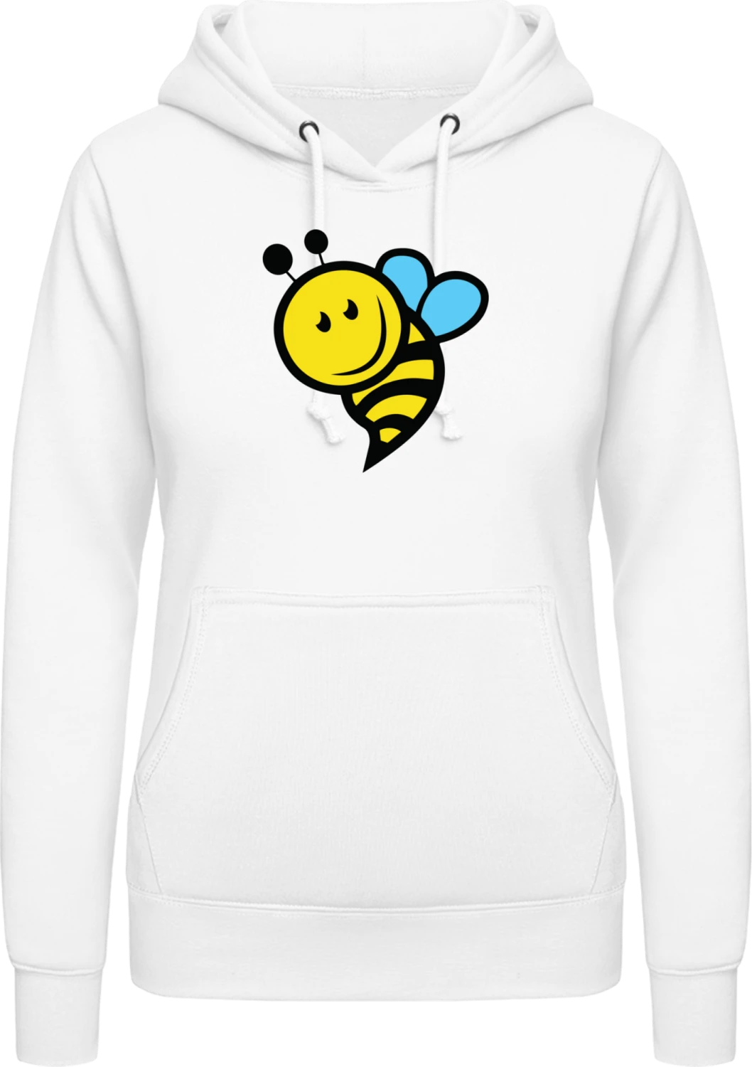 Honigbiene - Arctic white AWDis ladies hoodie - Front