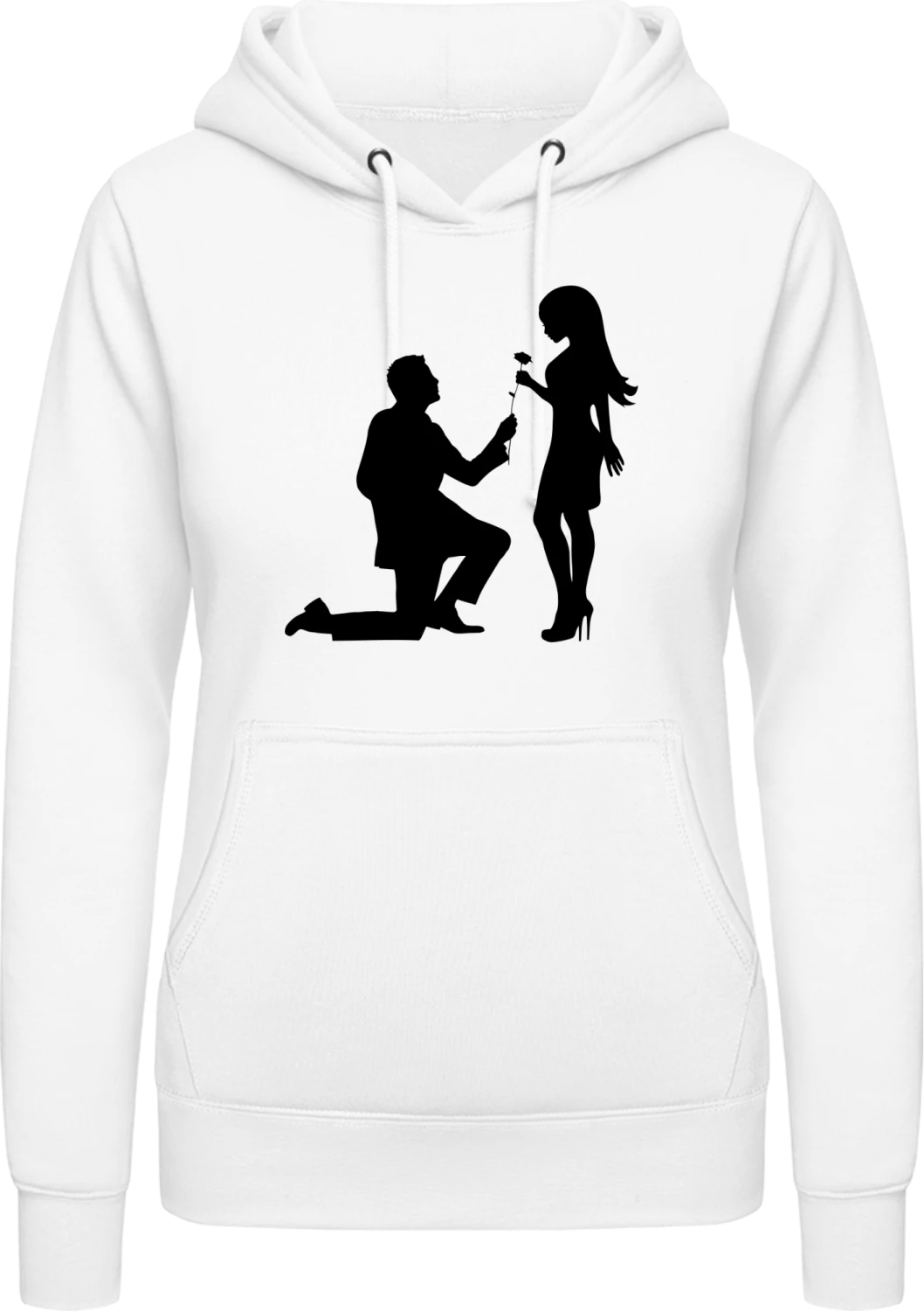 Verlobung - Arctic white AWDis ladies hoodie - Front