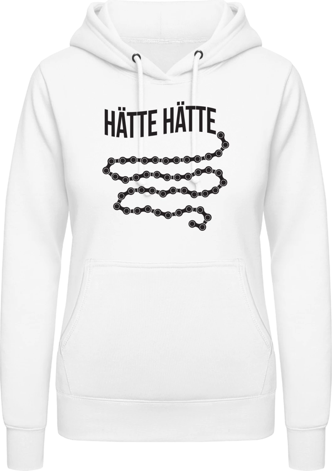 Hätte Hätte Fahrradkette - Arctic white AWDis ladies hoodie - Front