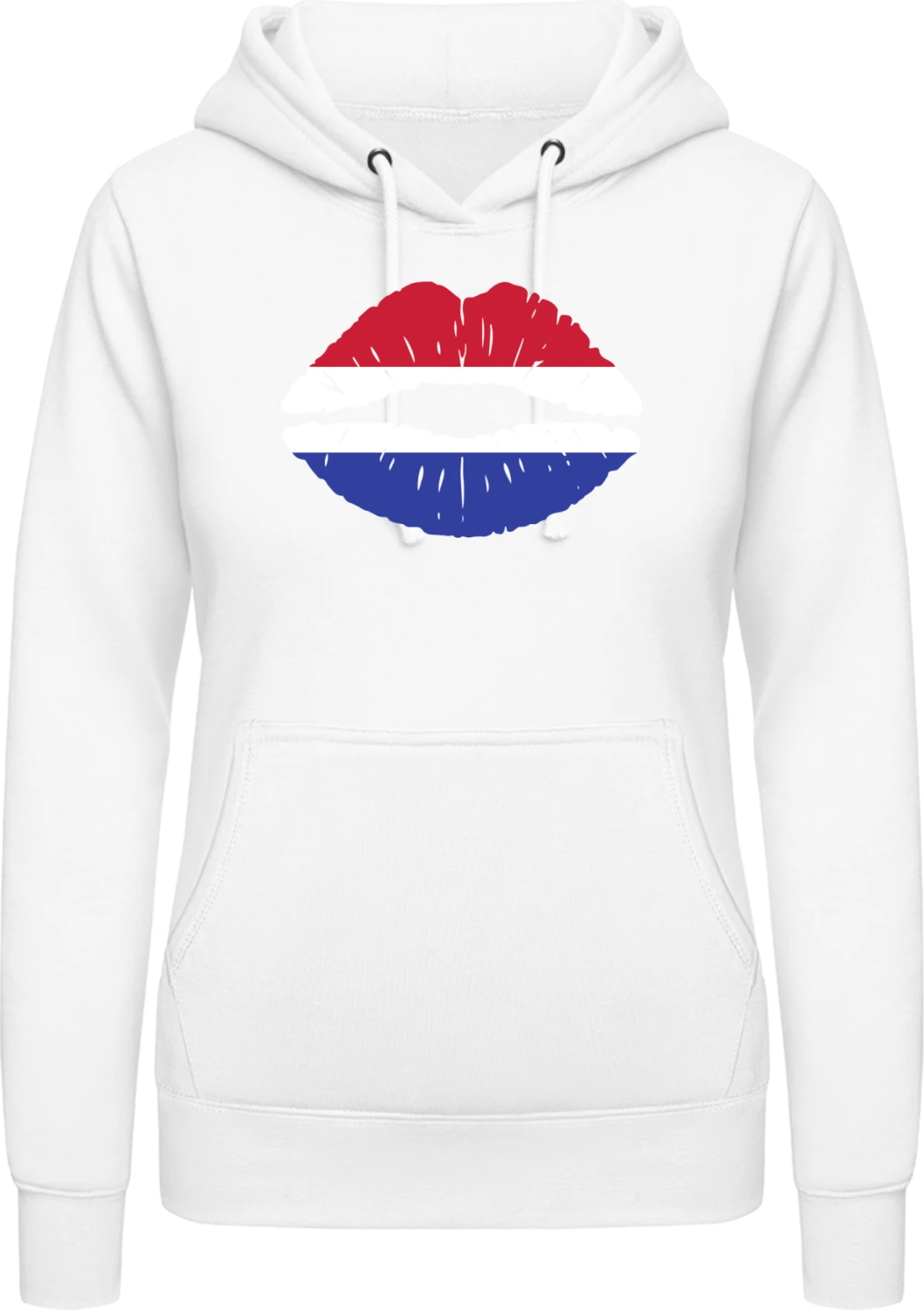 Dutch Kiss - Arctic white AWDis ladies hoodie - Front