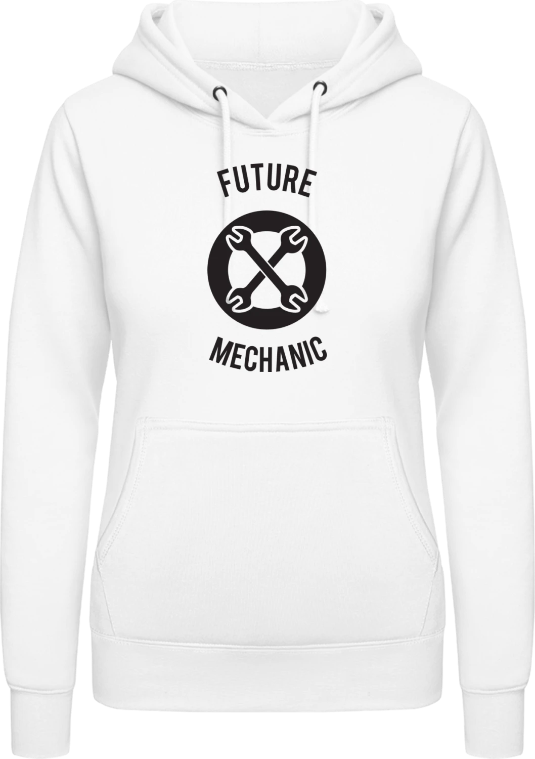 Future Mechanic - Arctic white AWDis ladies hoodie - Front