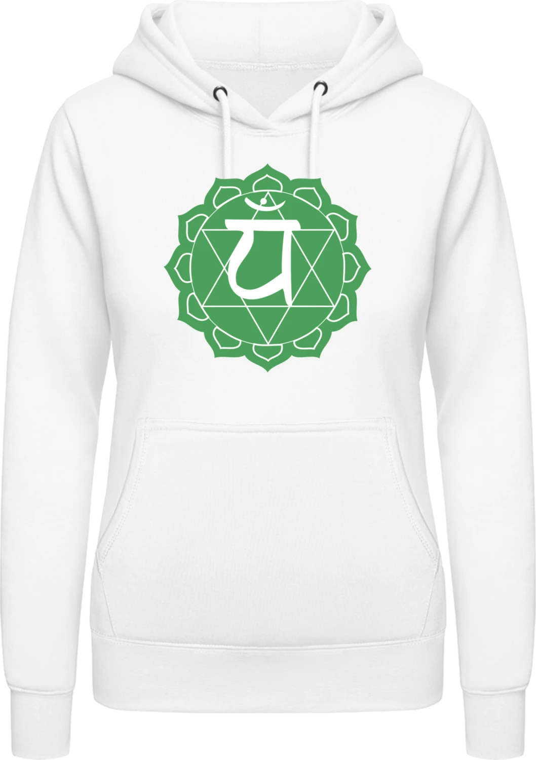 Chakra Anahata - Arctic white AWDis ladies hoodie - Front