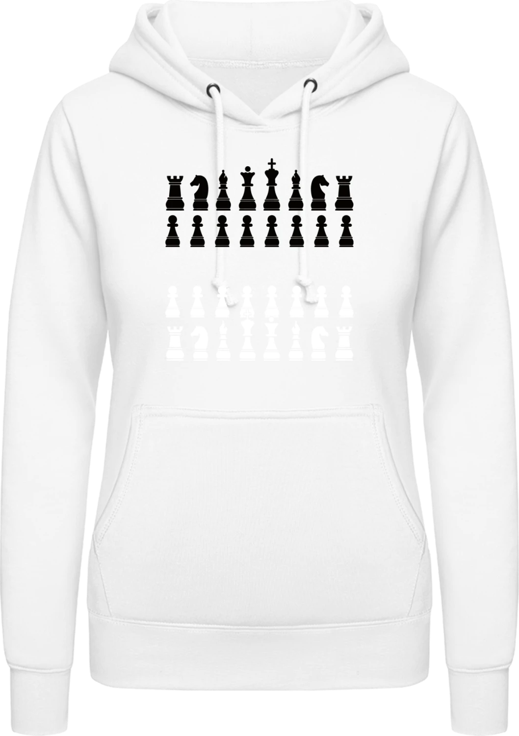 Schach - Arctic white AWDis ladies hoodie - Front