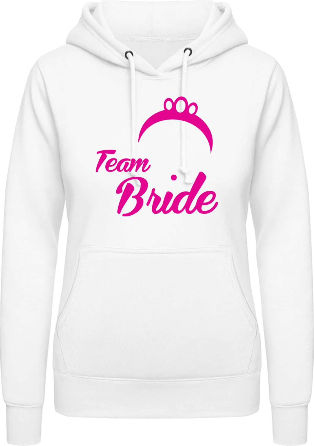 Team Bride Princess Crown - Arctic white AWDis ladies hoodie - Front