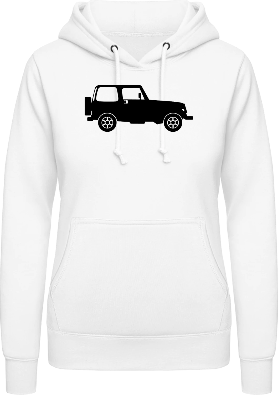 Jeep - Arctic white AWDis ladies hoodie - Front