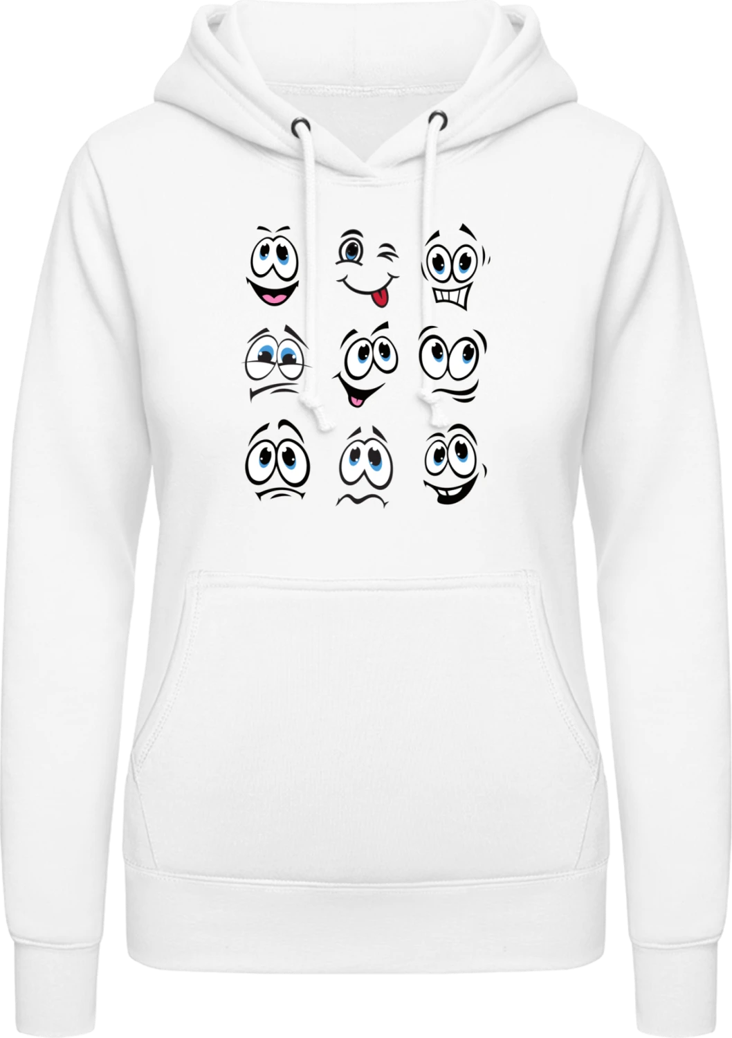 My Emotional Personalities - Arctic white AWDis ladies hoodie - Front