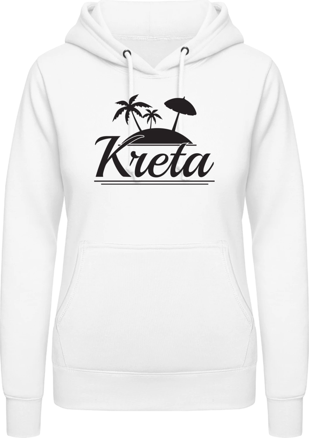 Kreta - Arctic white AWDis ladies hoodie - Front