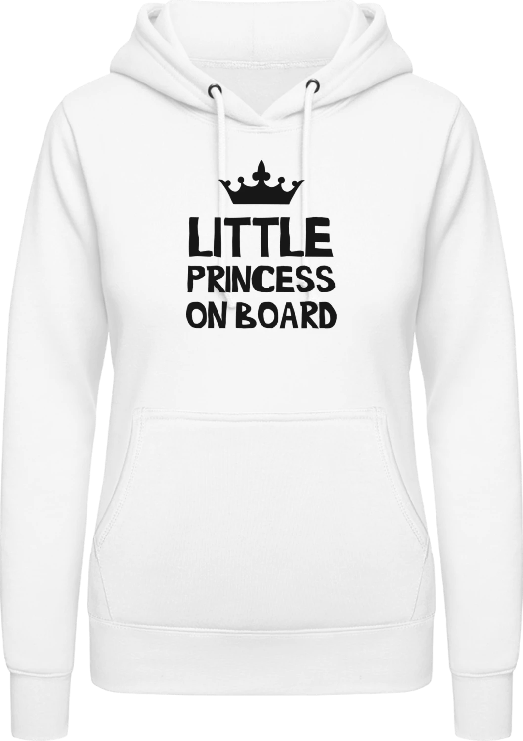 Little Princess On Board - Arctic white AWDis ladies hoodie - Front