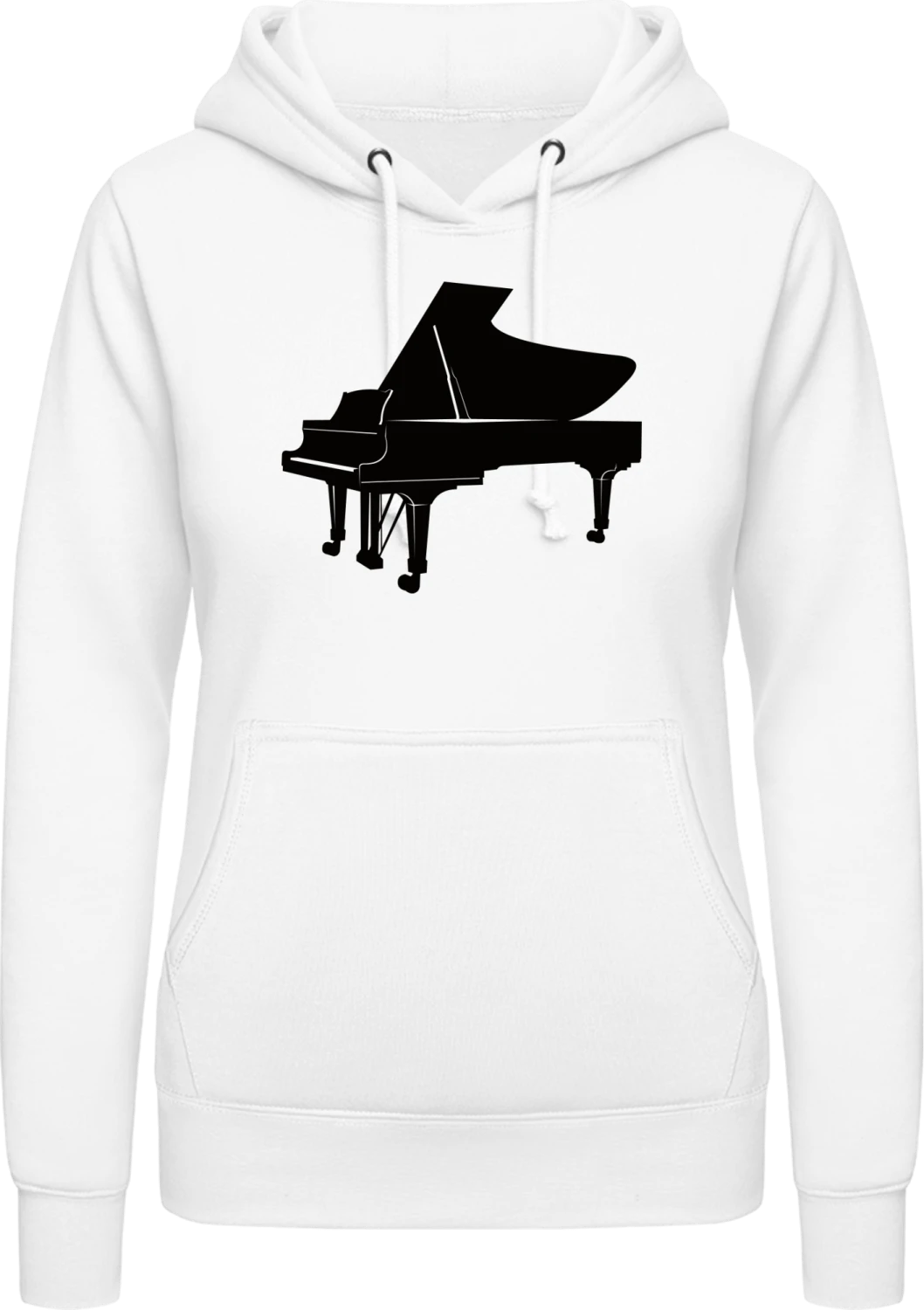 Klavier Flügel - Arctic white AWDis ladies hoodie - Front