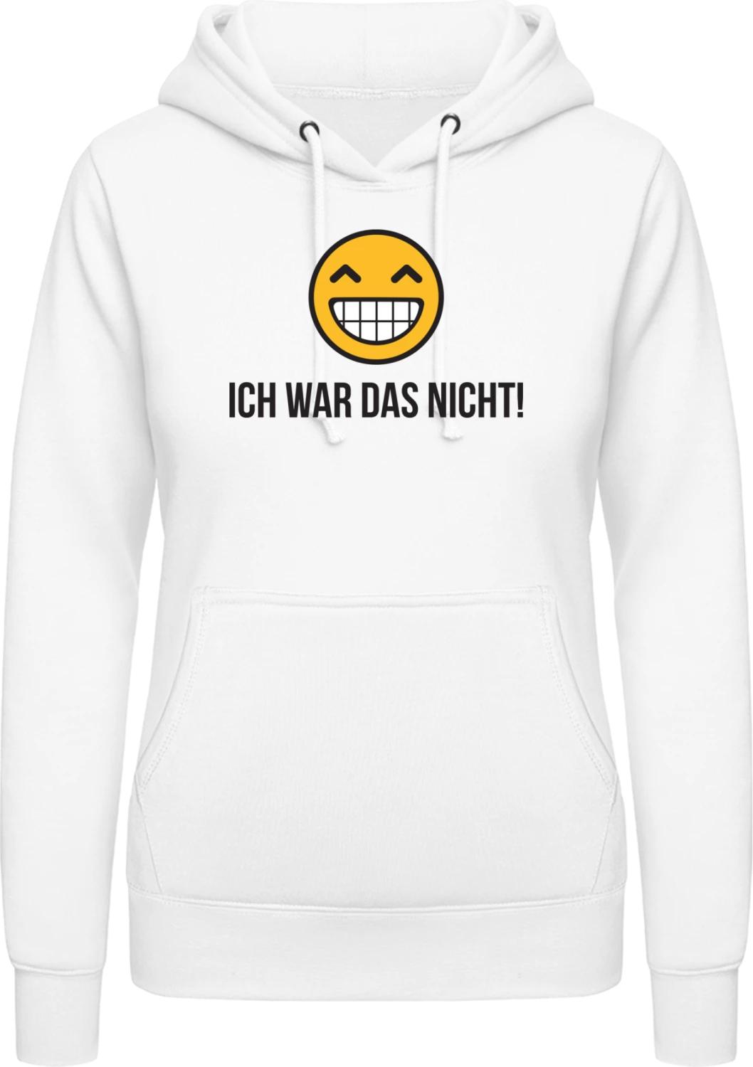 Ich war das nicht - Arctic white AWDis ladies hoodie - Front