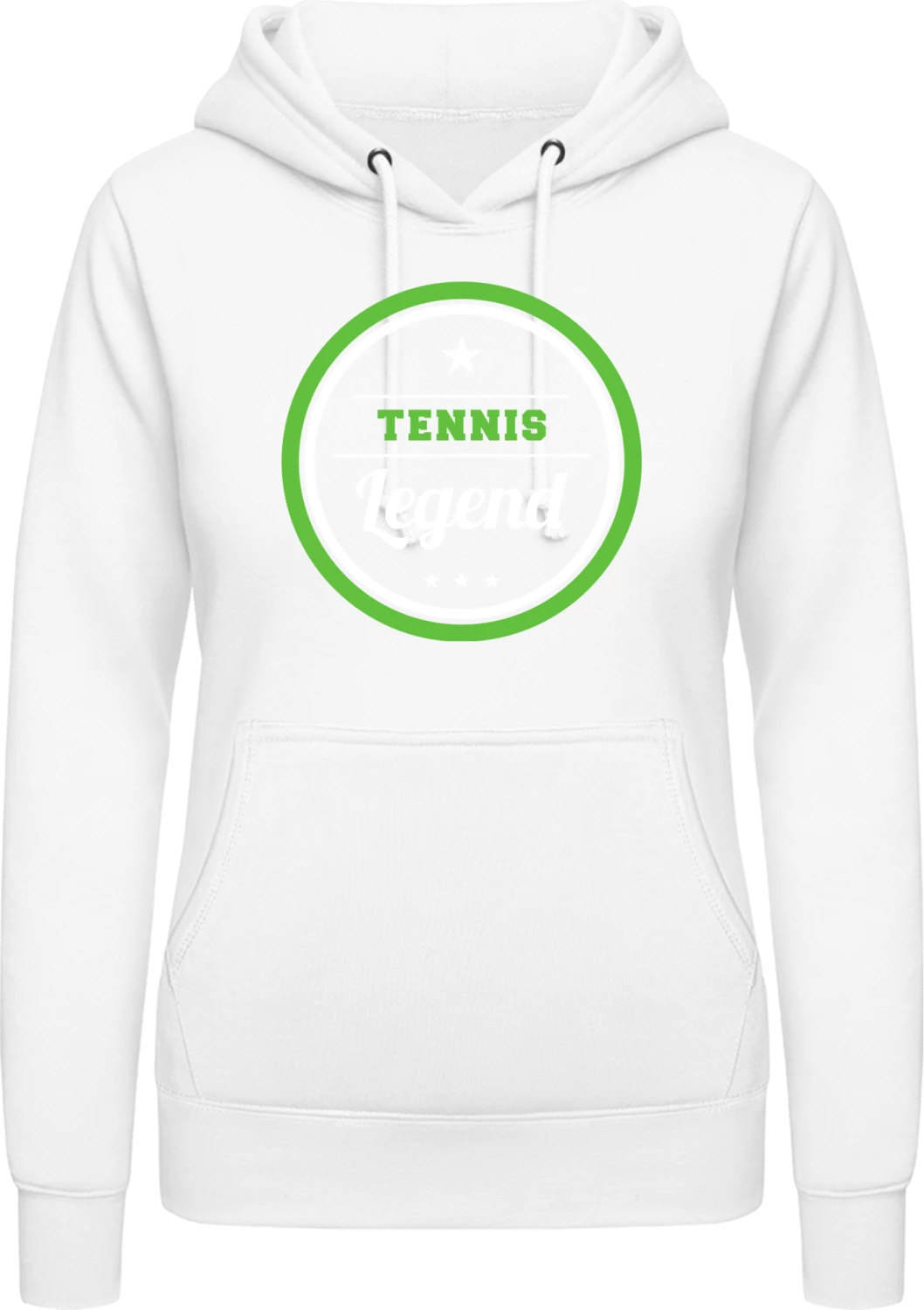 Tennis Legend - Arctic white AWDis ladies hoodie - Front