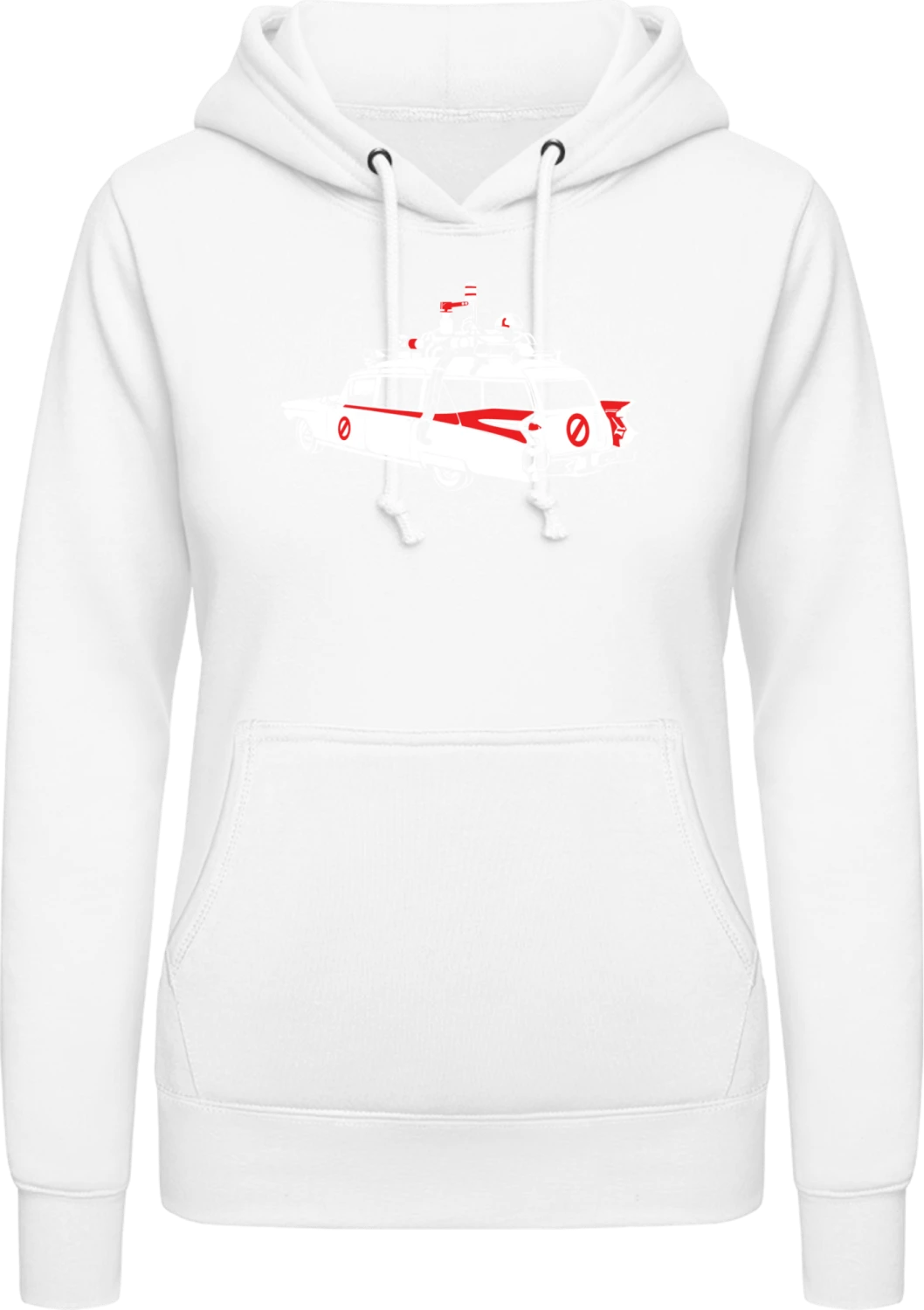 Ghostbusters - Arctic white AWDis ladies hoodie - Front