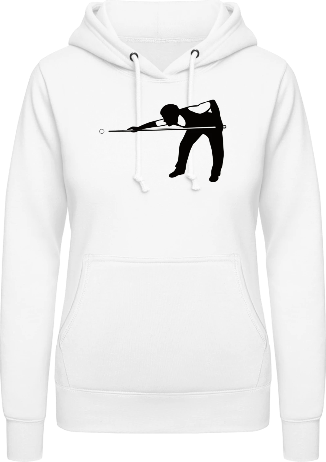 Snooker Player - Arctic white AWDis ladies hoodie - Front