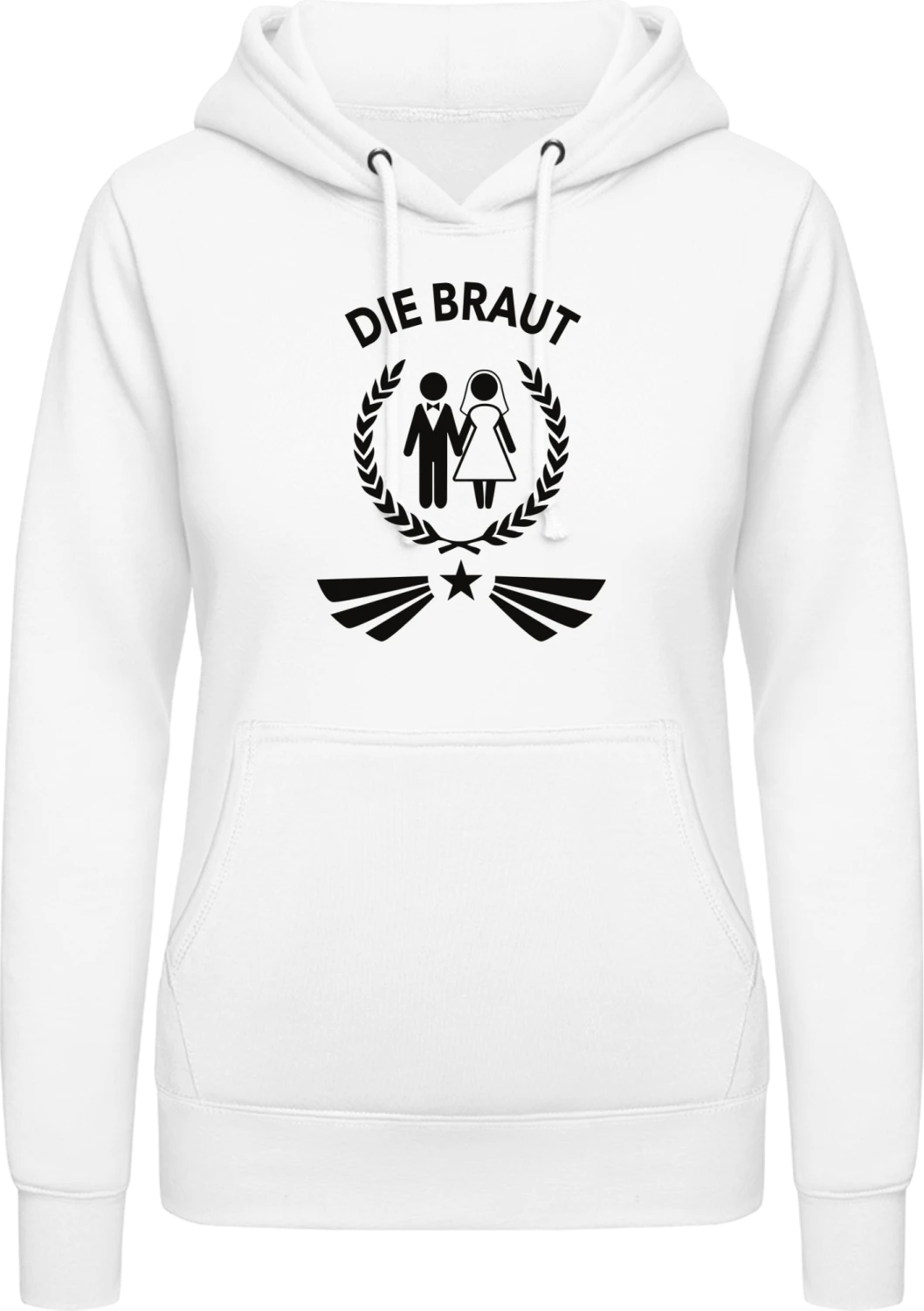 Die Braut - Arctic white AWDis ladies hoodie - Front