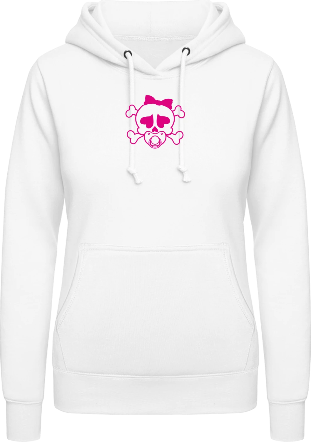 Baby Skull - Arctic white AWDis ladies hoodie - Front