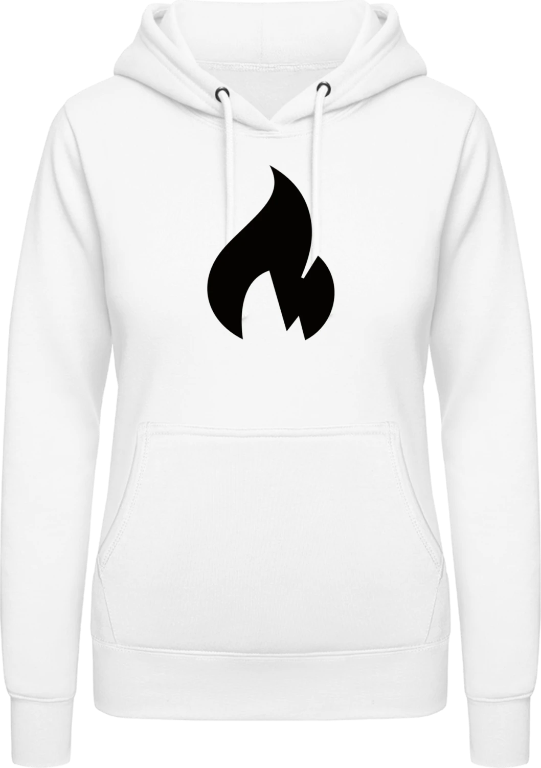 Flamme - Arctic white AWDis ladies hoodie - Front