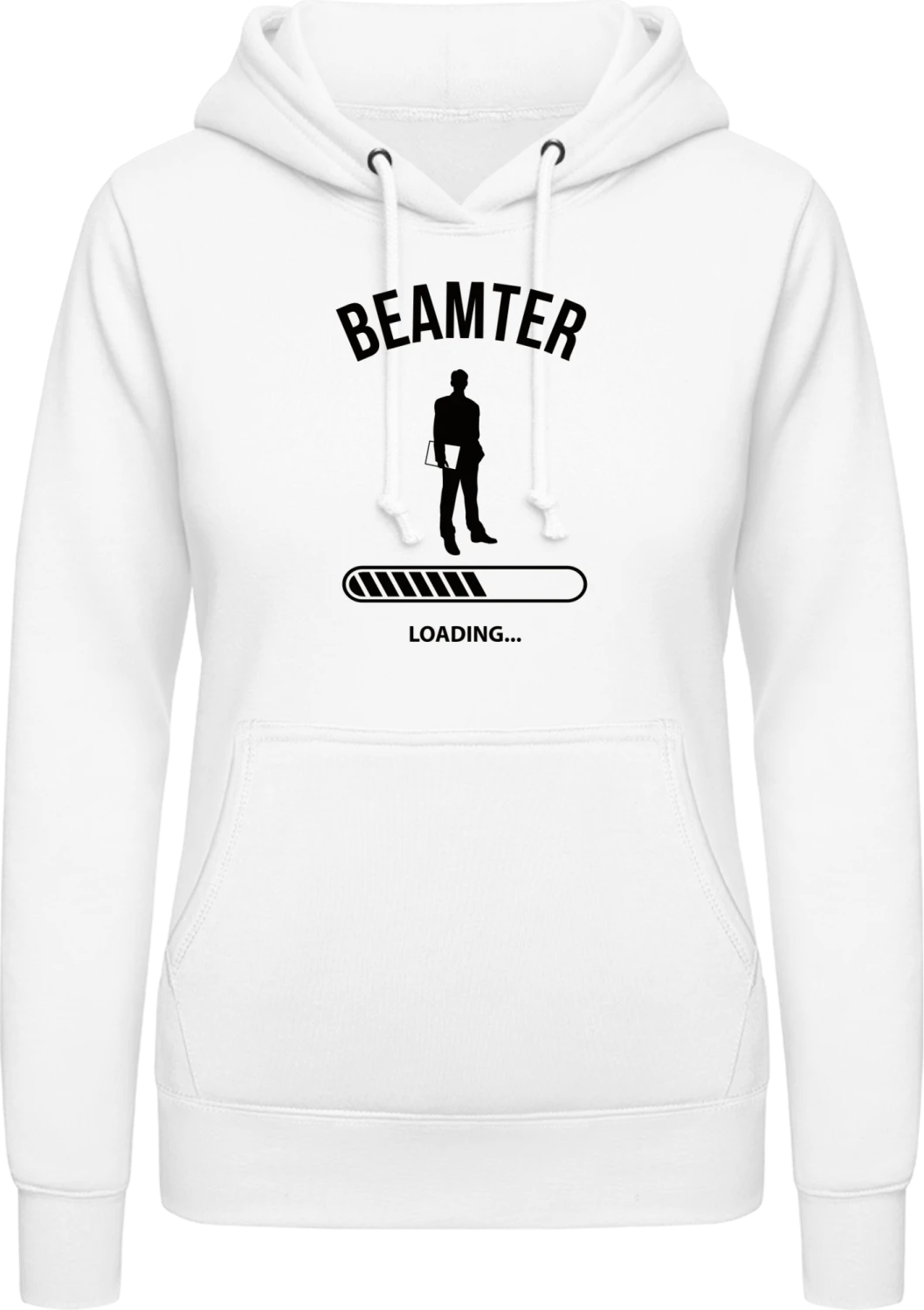 Beamter Loading - Arctic white AWDis ladies hoodie - Front