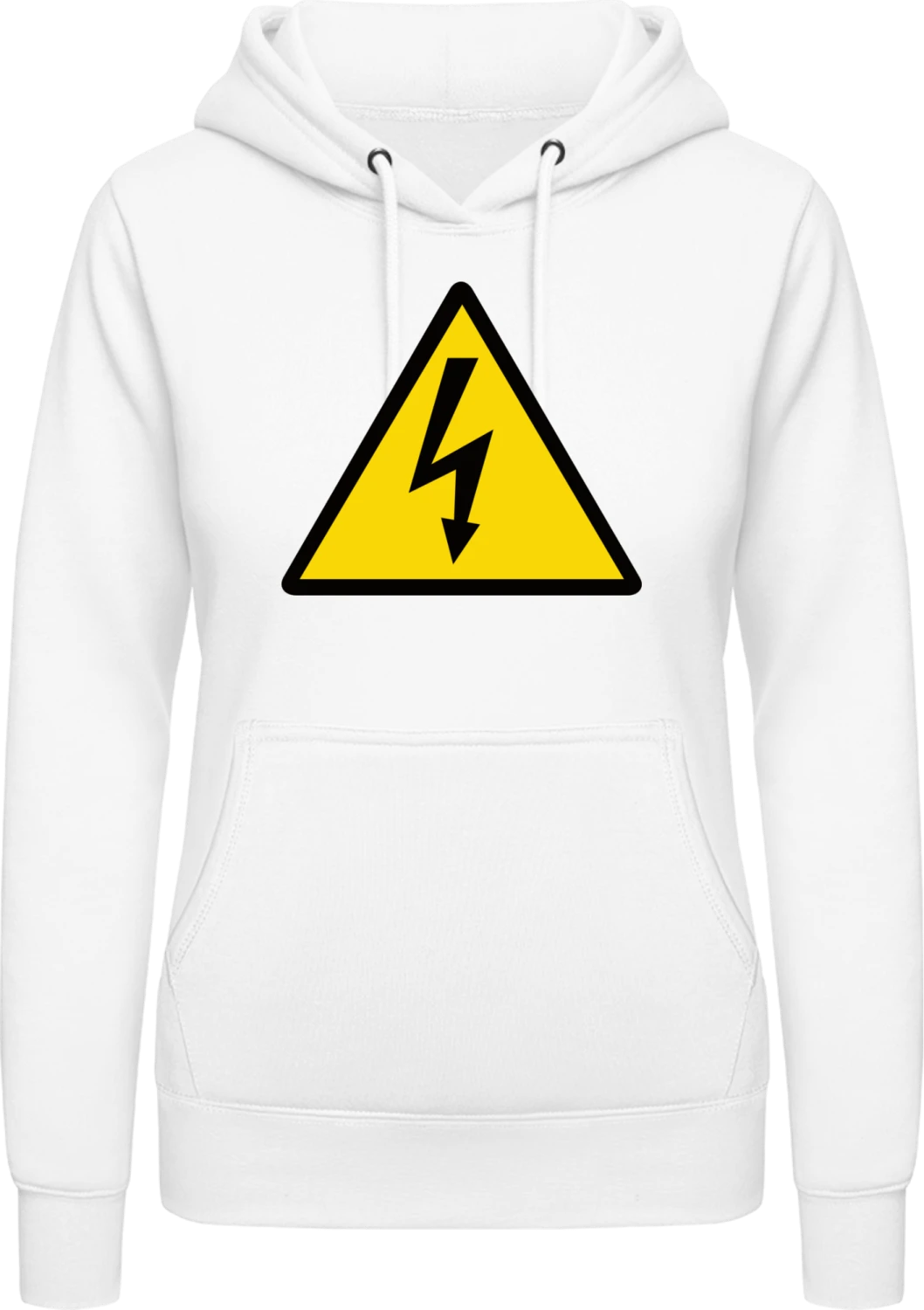 High Voltage - Arctic white AWDis ladies hoodie - Front