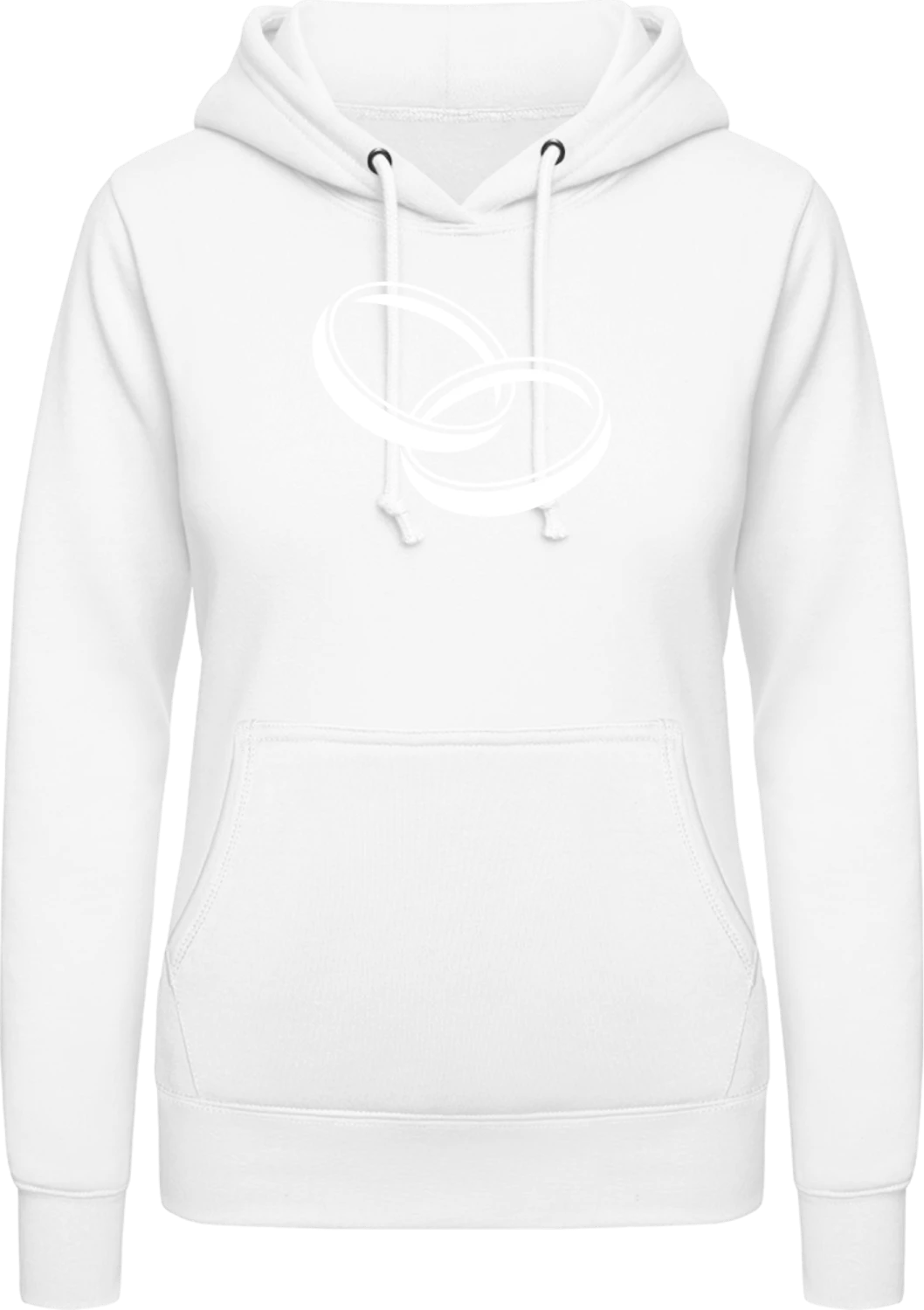 Ehering - Arctic white AWDis ladies hoodie - Front