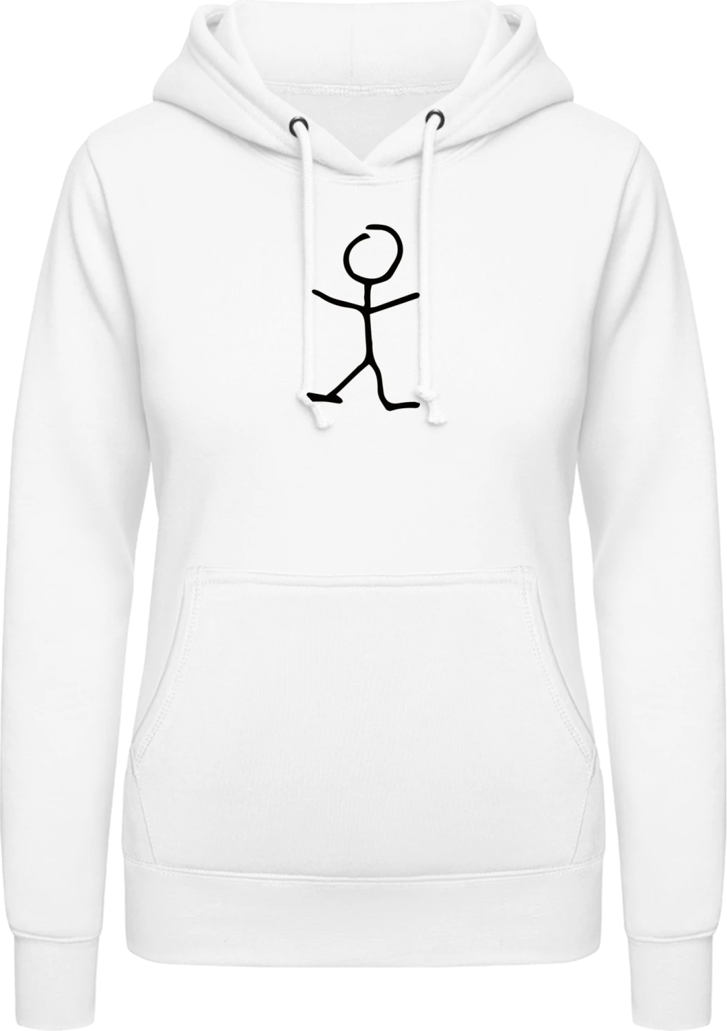 Strichmännchen - Arctic white AWDis ladies hoodie - Front