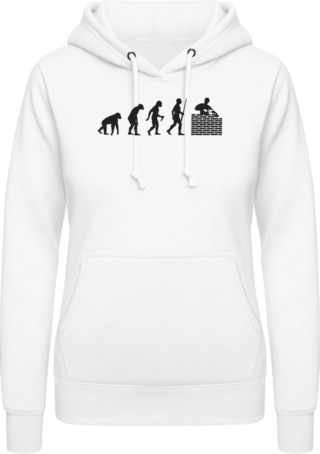 Bricklayer Evolution - Arctic white AWDis ladies hoodie - Front