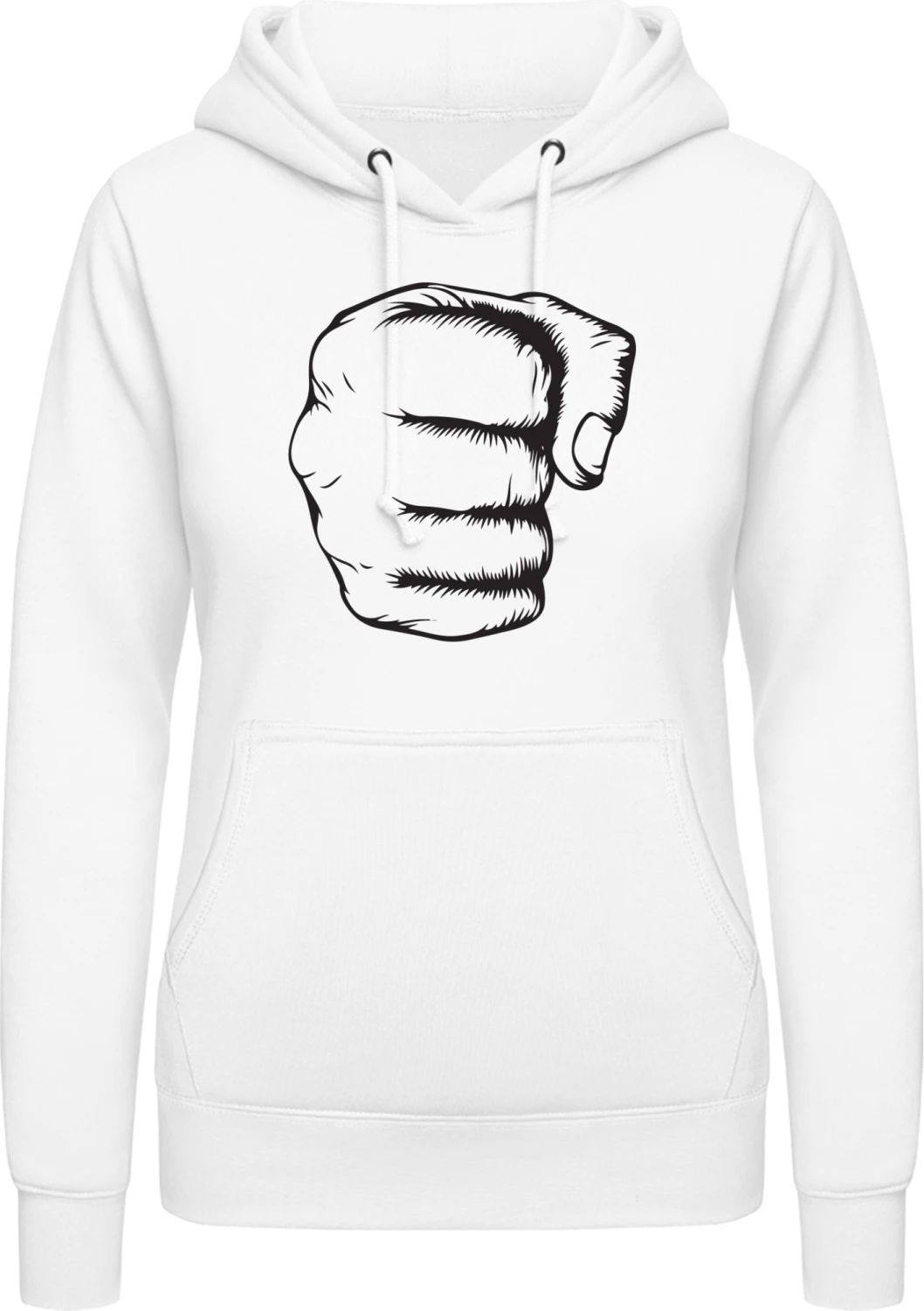 Faust - Arctic white AWDis ladies hoodie - Front